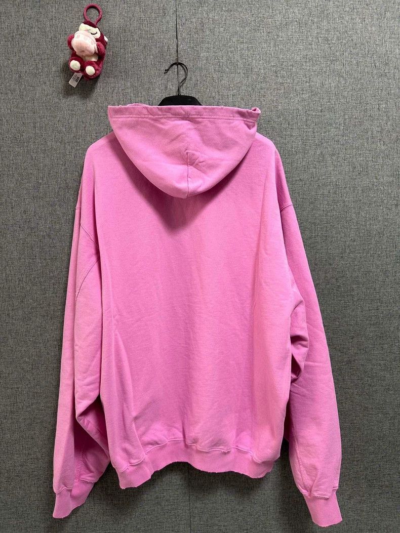 Balenciaga Balenciaga Solid Color Hooded Long Sleeve Sweatshirt Pink Size US M / EU 48-50 / 2 - 2 Thumbnail