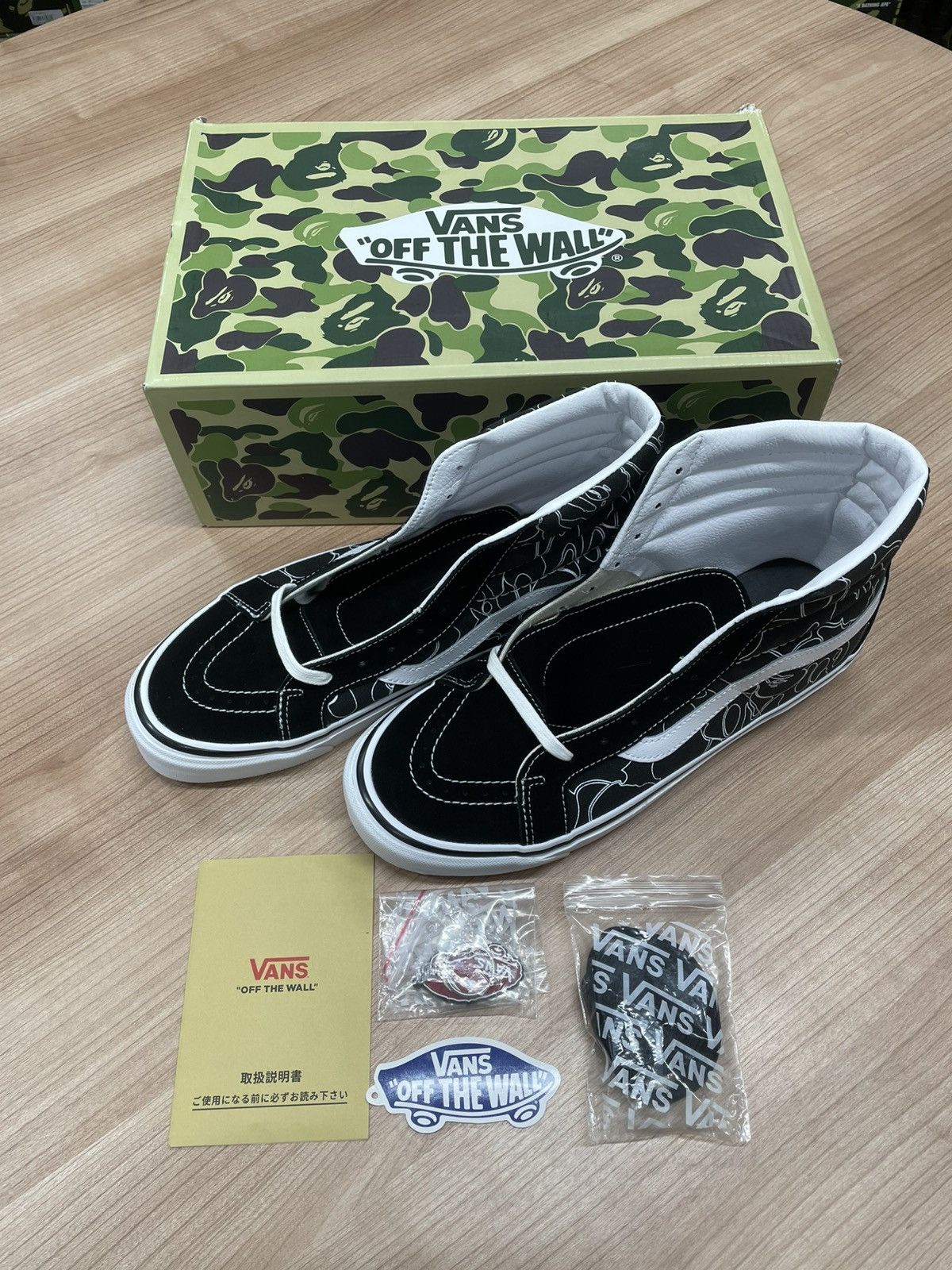 Bape × Vans VANS LINE ABC CAMO SK8-HI 38 DX Size US 11.5 / EU 44-45 - 1 Thumbnail
