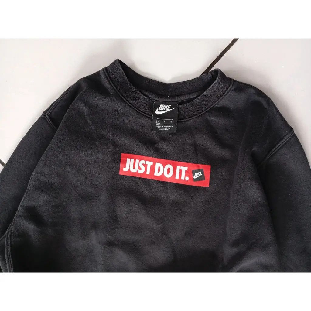 Nike Nike “Just Do It” Black Crewneck (S) Size US S / EU 44-46 / 1 - 1 Thumbnail
