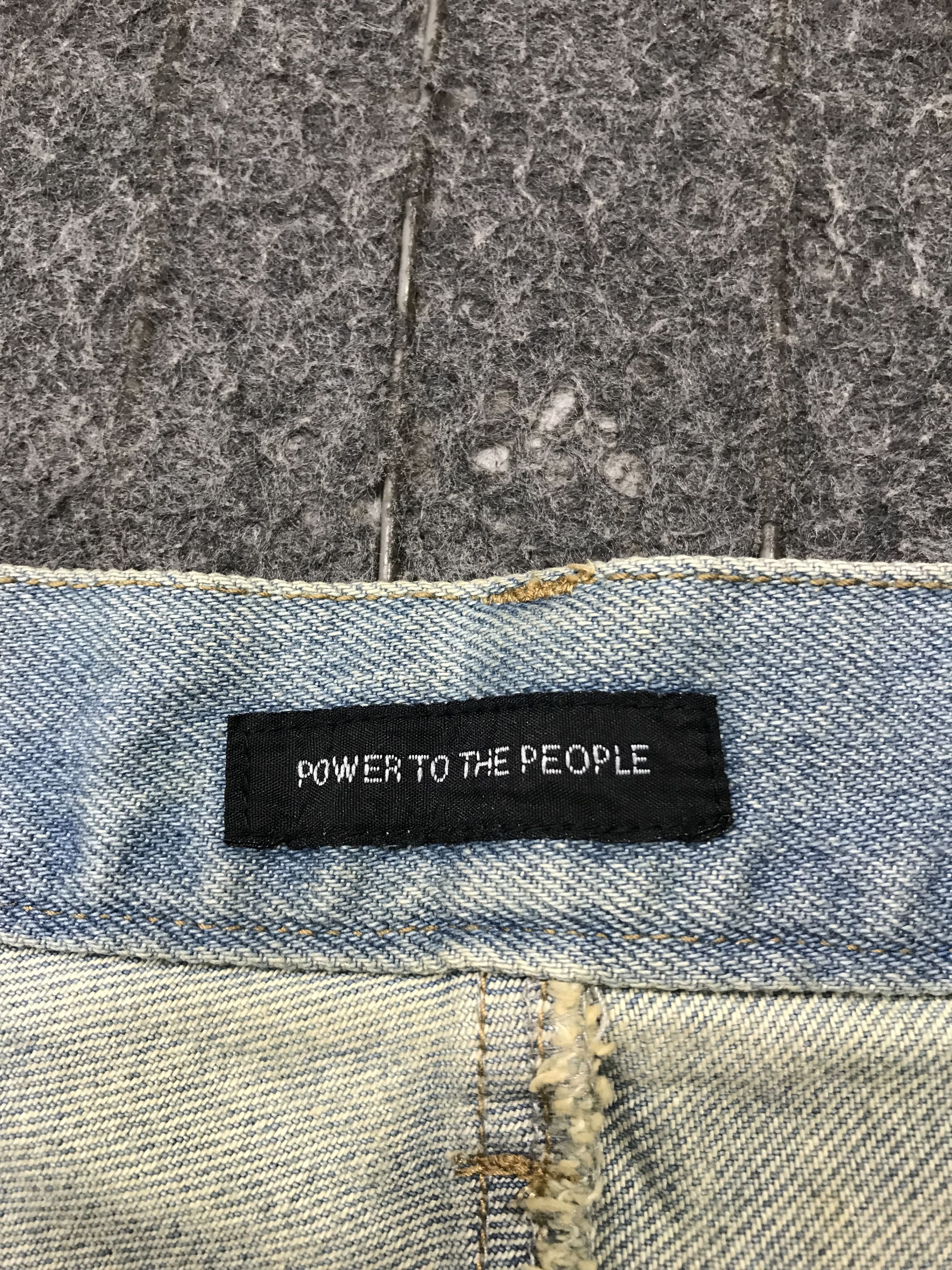 Japanese Brand × Vintage Vintage Power To The People Design Distressed Denim Jeans Size US 31 - 13 Thumbnail