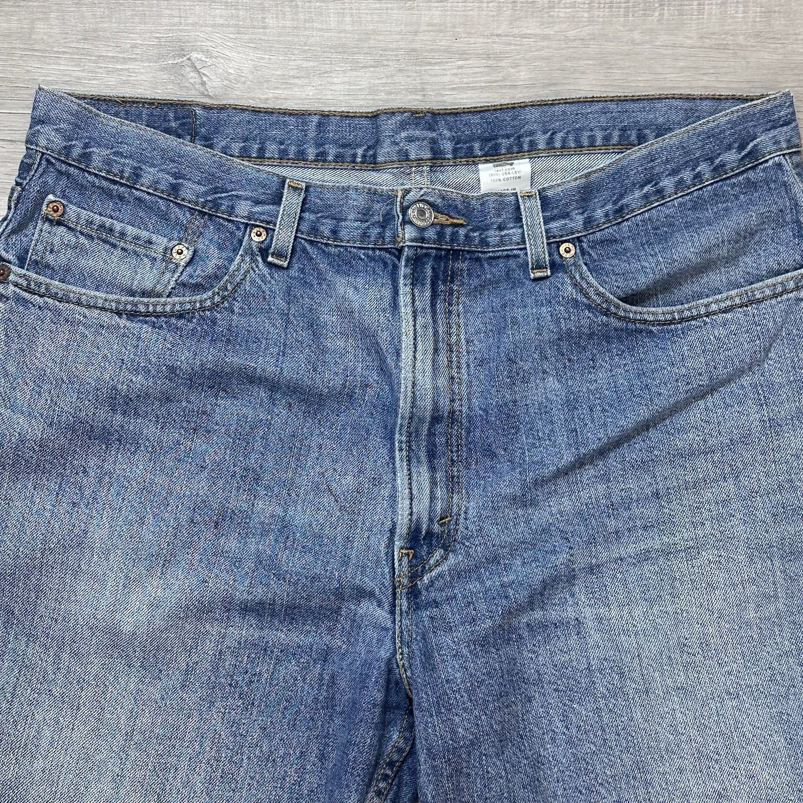 Levi's Levis 550 Jean Shorts Men's 38 Blue 10" Inseam Jorts Y2K Size US 38 / EU 54 - 5 Thumbnail