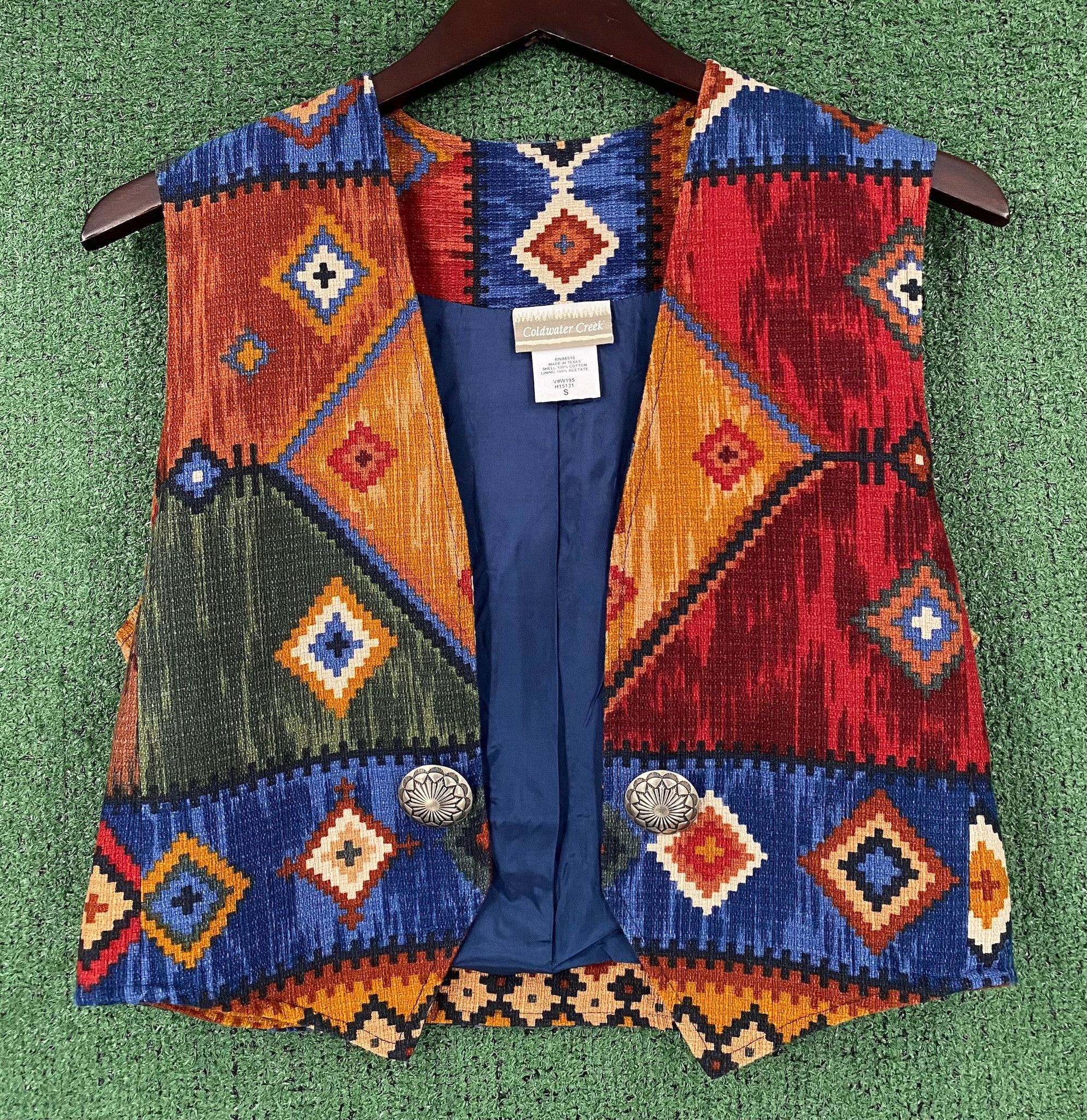 Coldwater Creek 90’s Coldwater Creek Southwestern Concho Detail Vest Small Size S / US 4 / IT 40 - 1 Thumbnail