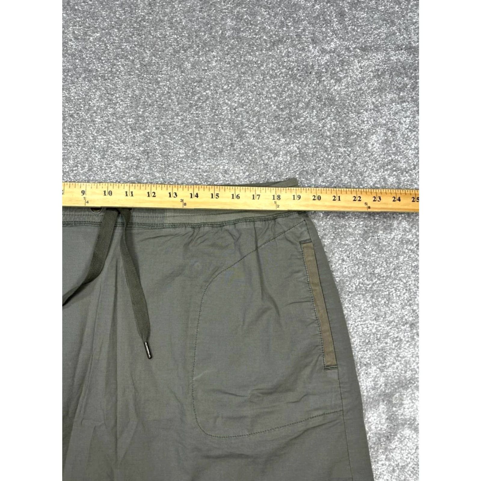 Vintage LL Bean Skirt Womens XL Green S Cotton Stretch Drawstring Athleisure Ripstop Size 40" / US 18 - 5 Thumbnail
