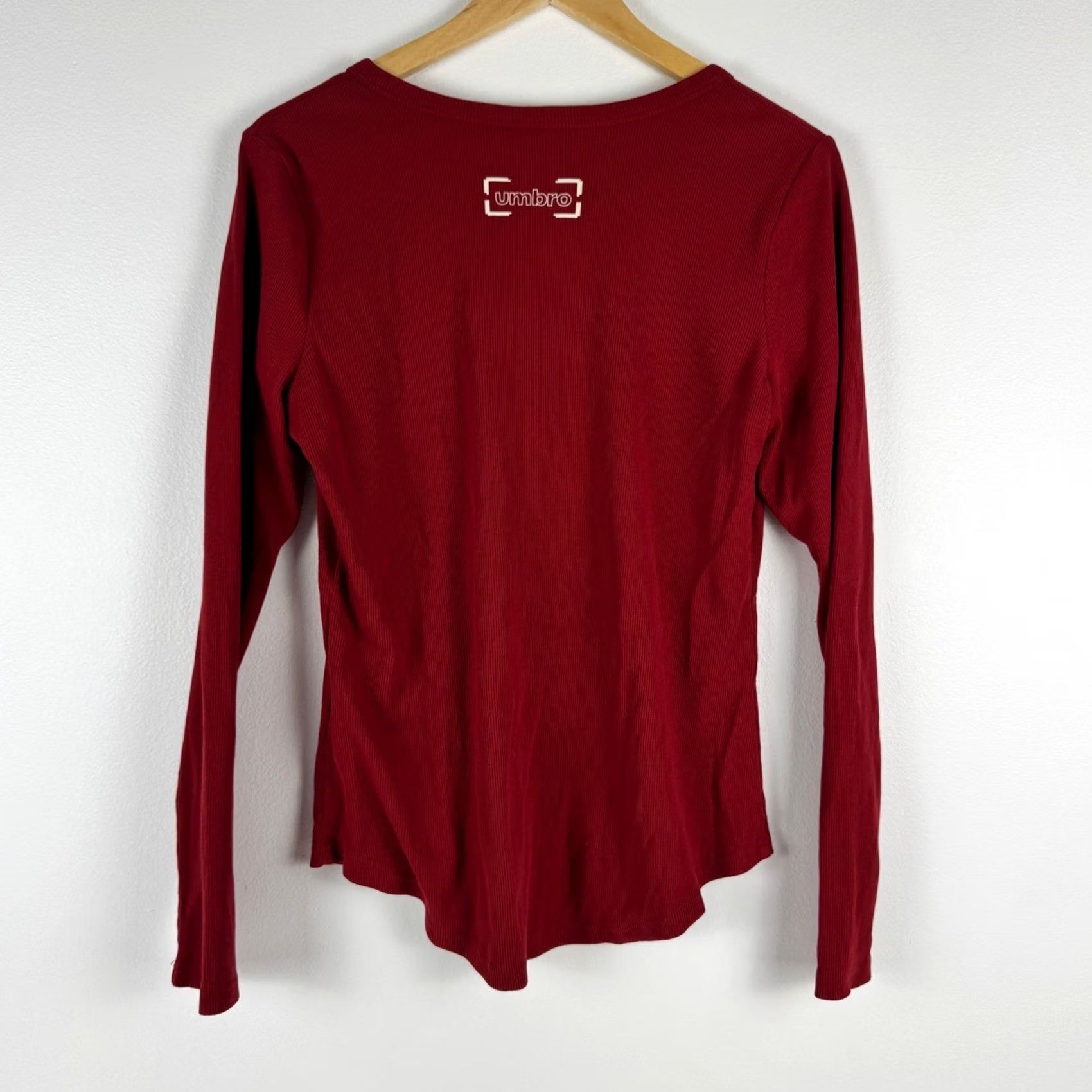 Umbro Umbro Ribbed Henley Long Sleeve Shirt Womens XL Scoop Neck Athletic Top Size XL / US 12-14 / IT 48-50 - 2 Thumbnail
