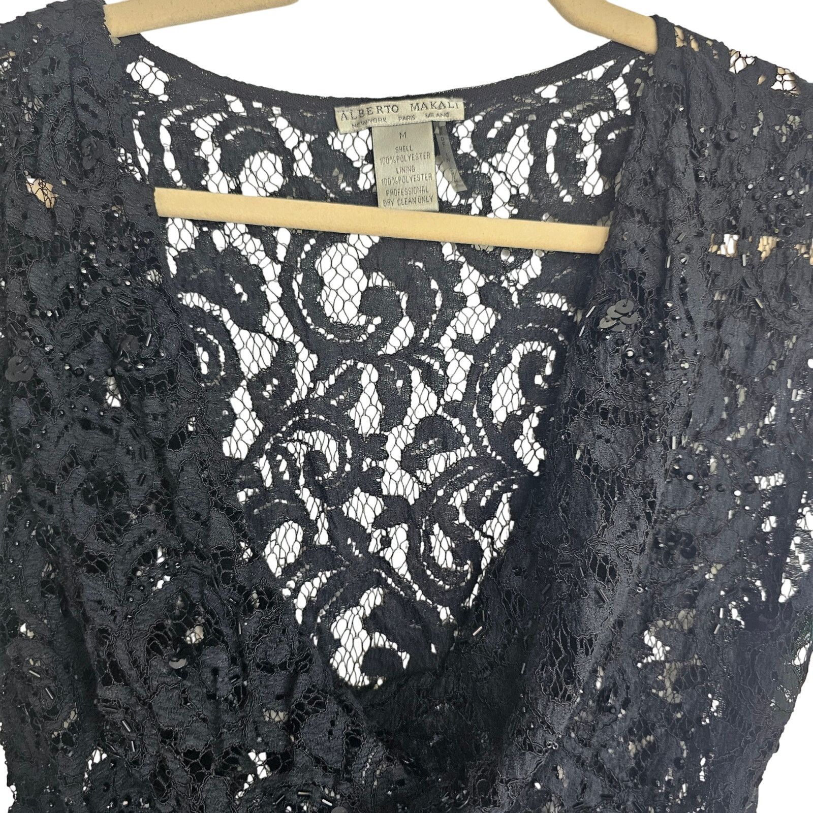 Alberto Alberto Makali Sheer Floral Lace Sequin Top M Whimsigoth Size M / US 6-8 / IT 42-44 - 2 Thumbnail
