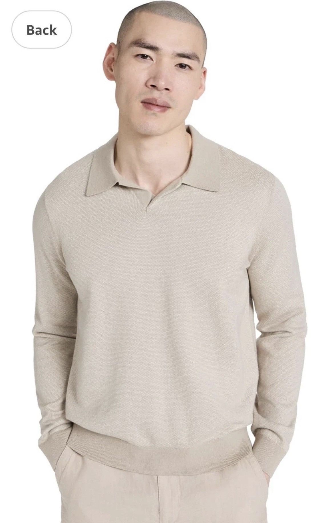 Vince Vince Men’s Birdseye Johnny Collar Polo NWT Size US S / EU 44-46 / 1 - 1 Thumbnail
