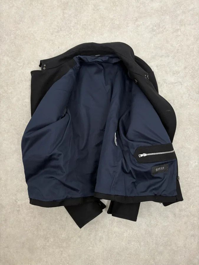 Gucci 2010S Gucci Black Wool Classy Caban Officer Jacket Size 42R - 8 Thumbnail