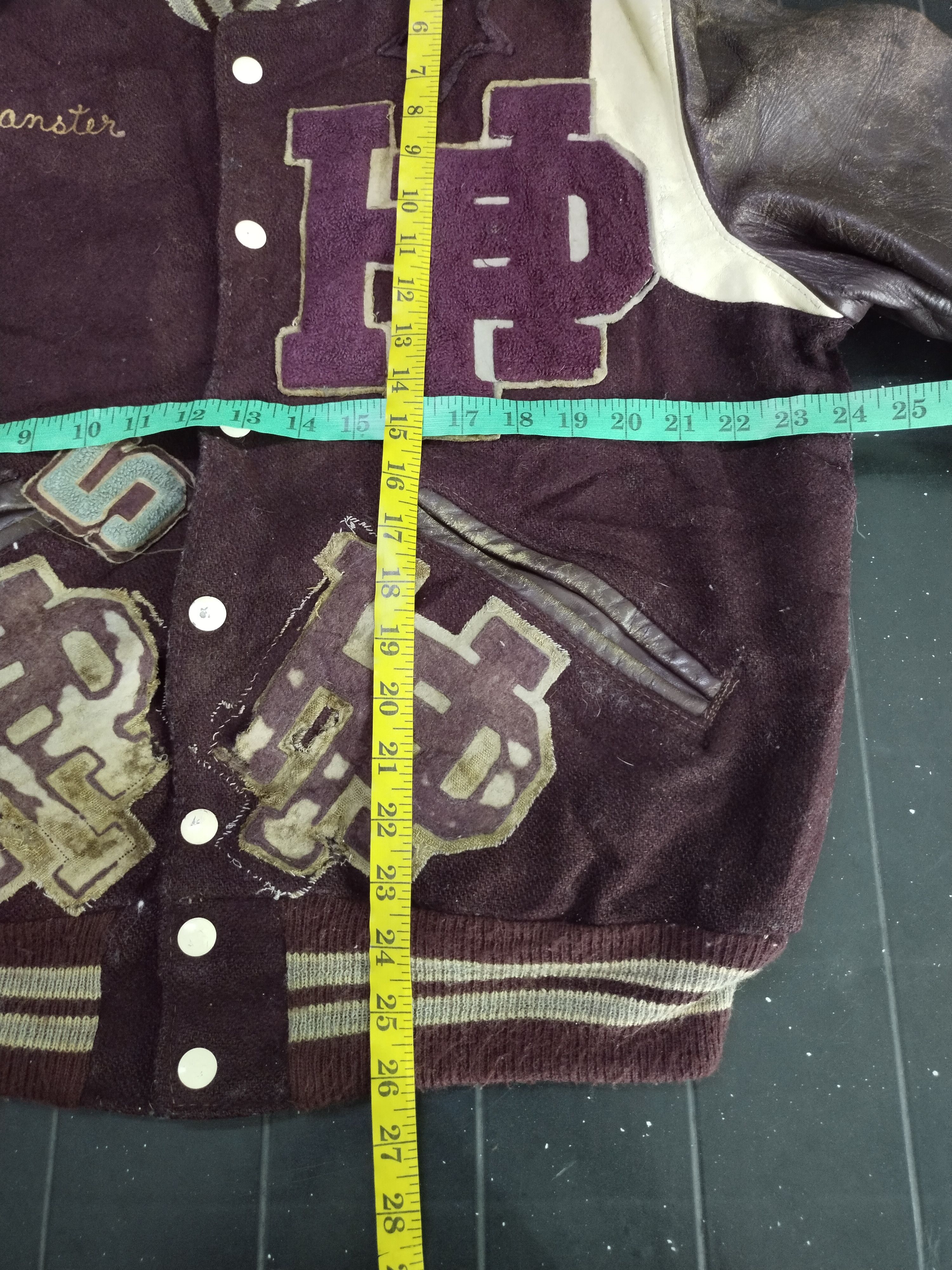 Vintage Rare Vintage Hagel Park Varsity Leather Wool Jacket Size US L / EU 52-54 / 3 - 14 Thumbnail