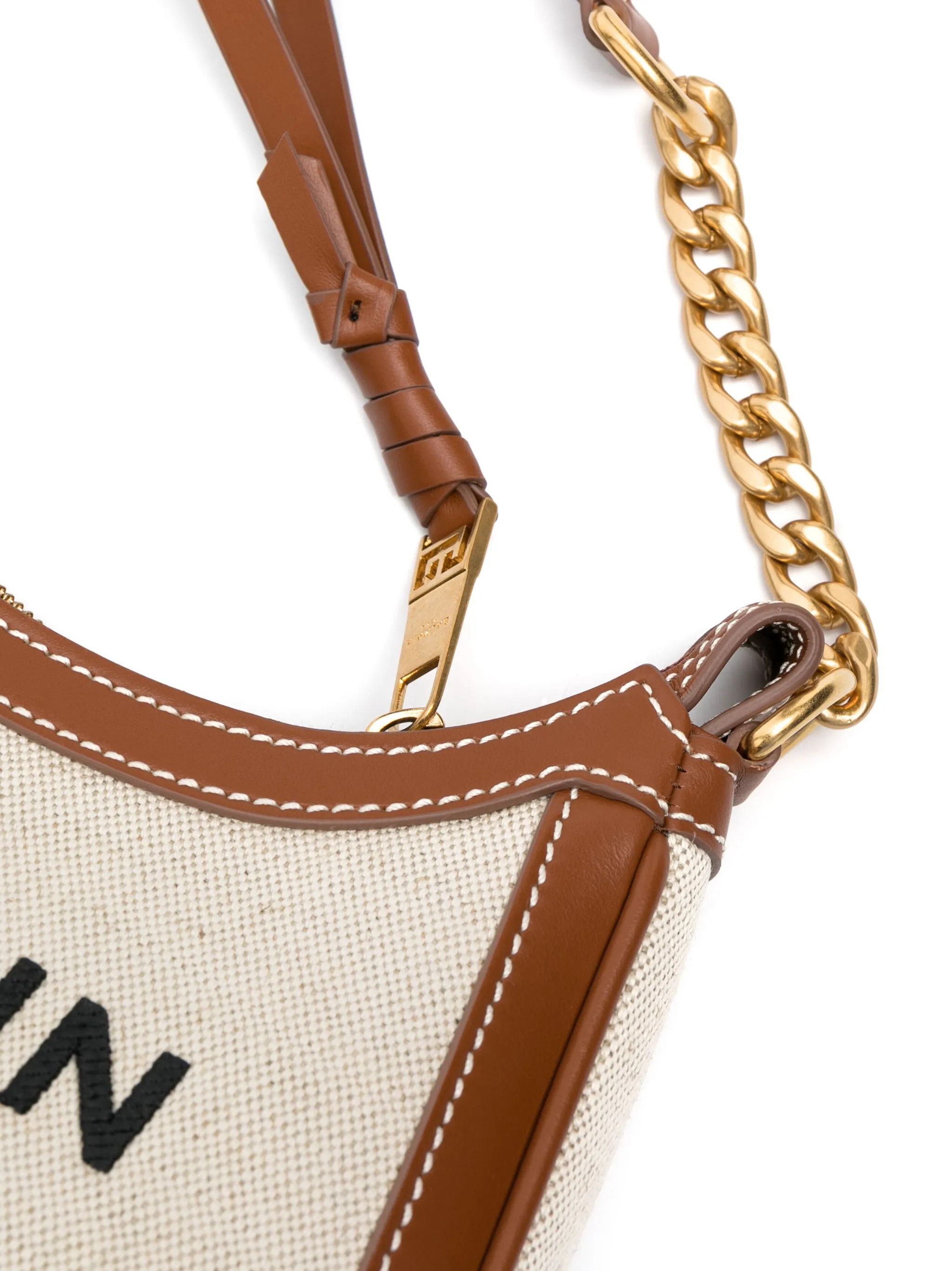 Balmain o1srvl11e1125 Size: OS / Logo Print Shoulder Bag Light Beige Size ONE SIZE - 5 Thumbnail