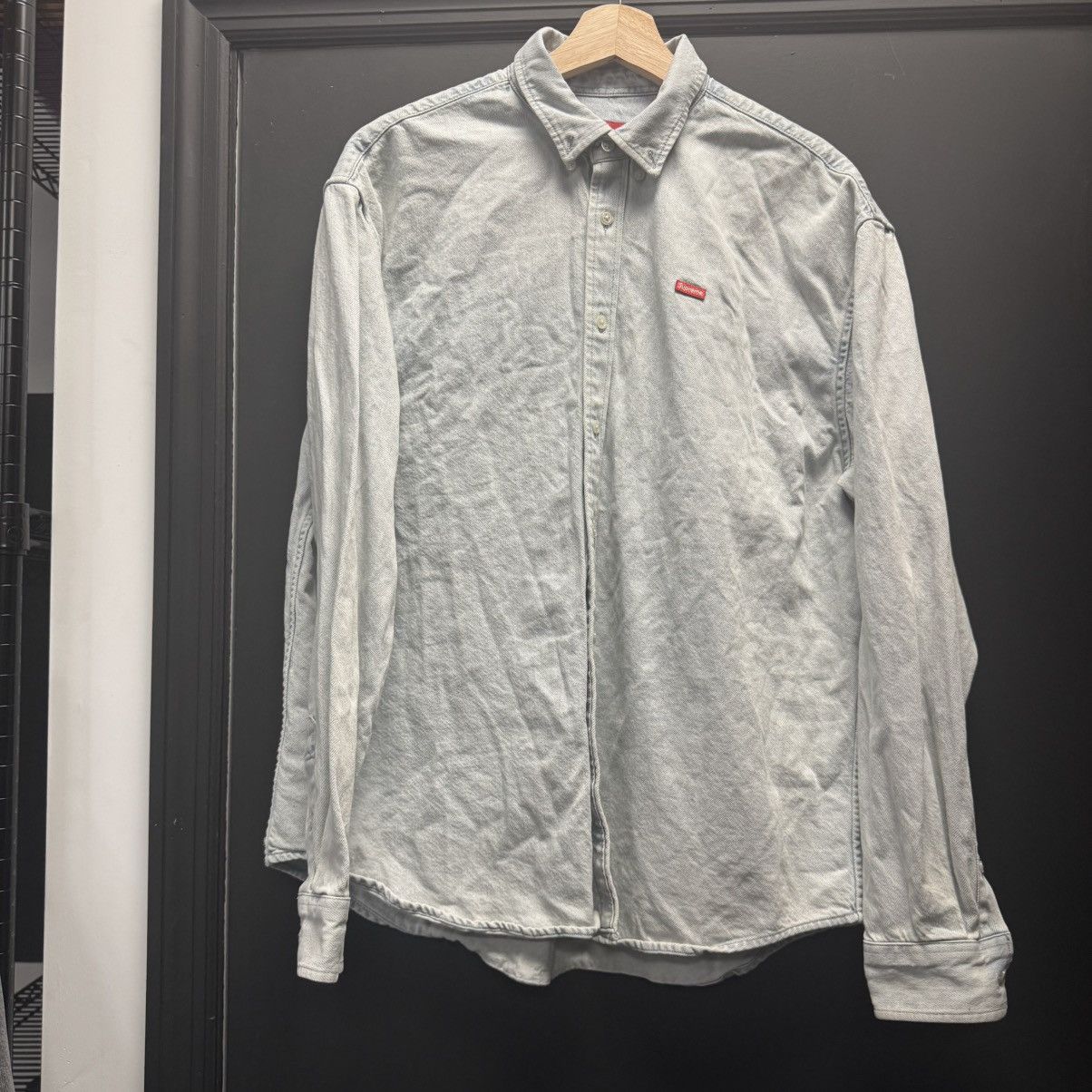 Supreme Supreme Small Box Shirt (FW24) Washed Denim | Grailed 