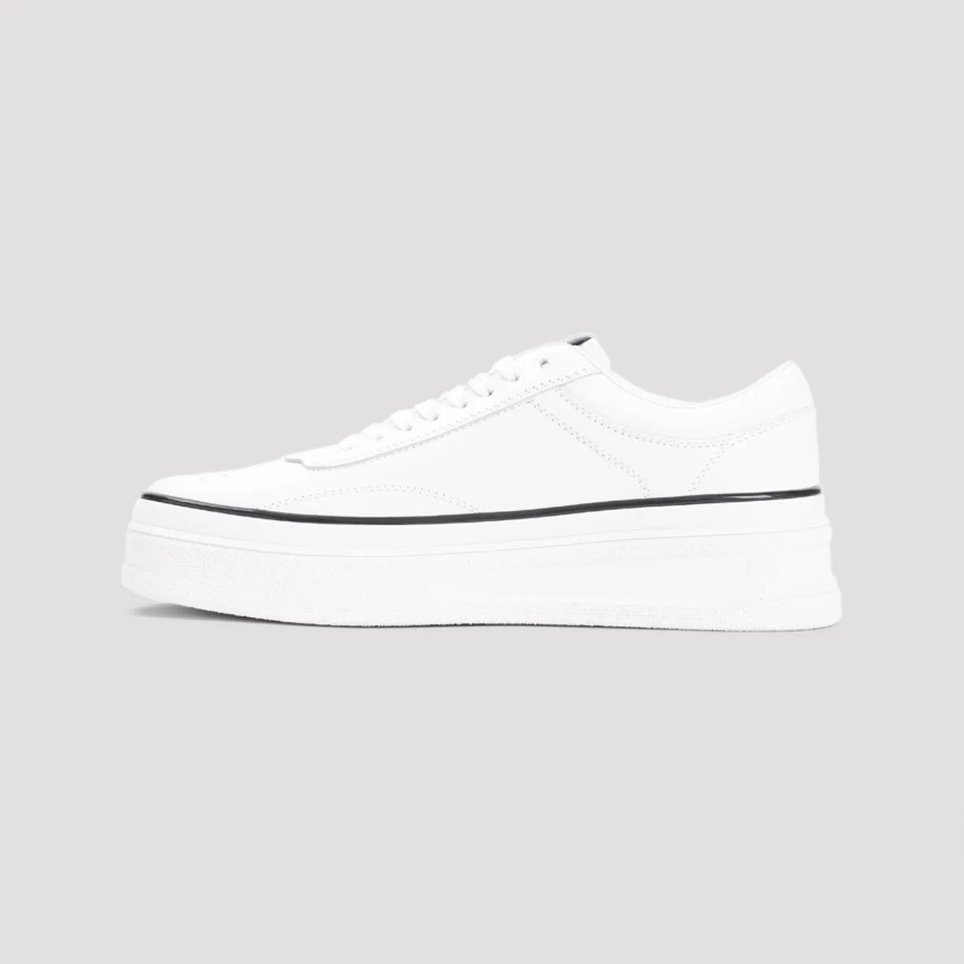 Jil Sander o1s22i1n1024 Leather Sneakers in White Size US 10 / EU 43 - 2 Thumbnail