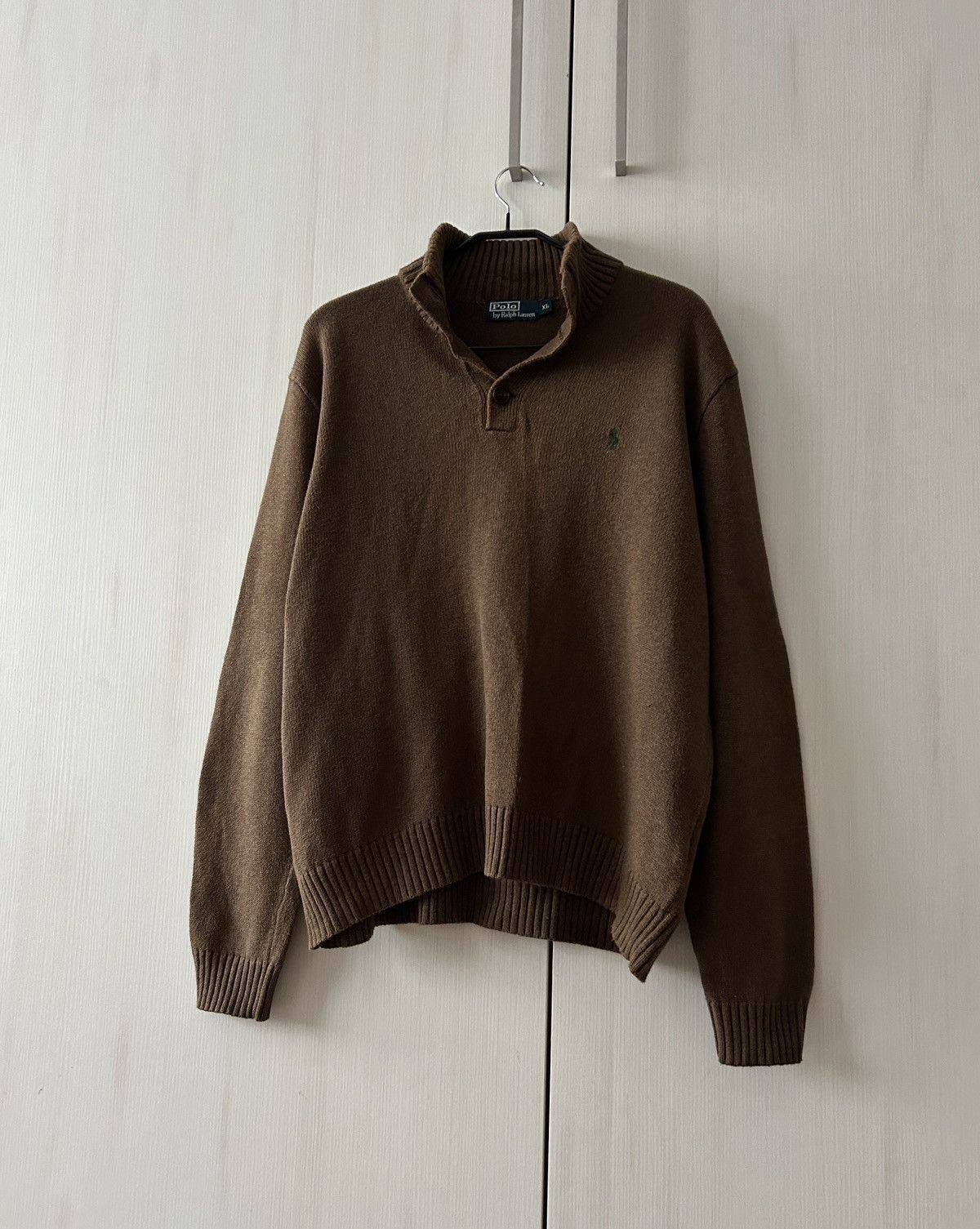 Polo Ralph Lauren × Vintage Vintage Polo Ralph Lauren Mens Brown mens 1/4 old money Size US XL / EU 56 / 4 - 1 Thumbnail