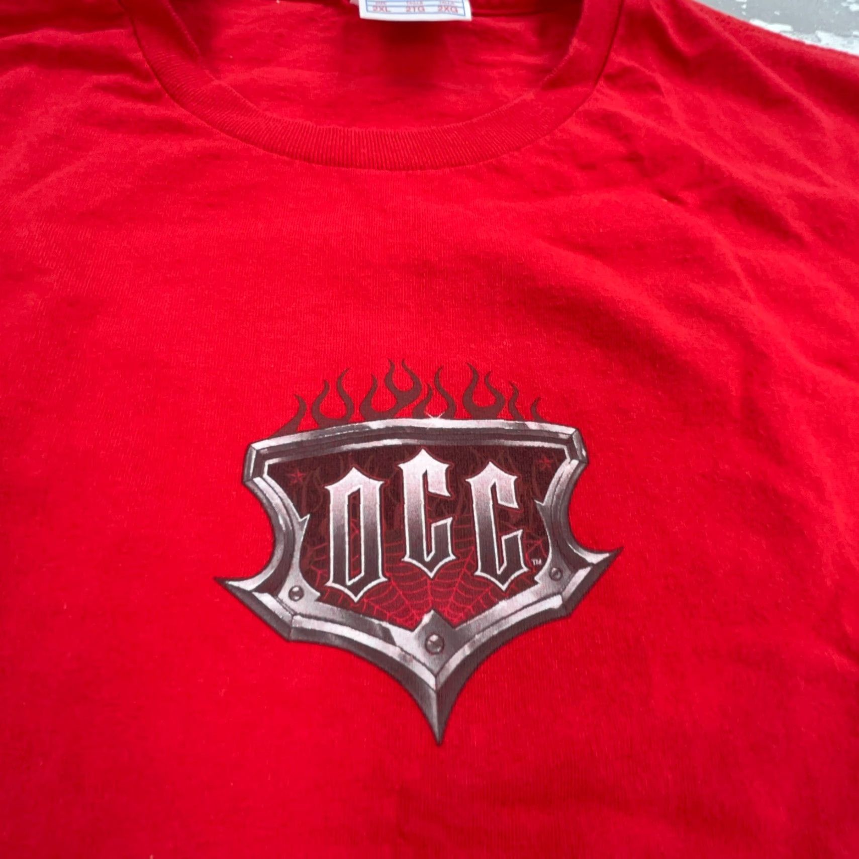 Vintage VINTAGE Orange County Choppers Shirt Men 2XL Red OCC Biker Y2K 2000s Fire Flames Shirt Mens Red Pocket? Size US XXL / EU 58 / 5 - 4 Thumbnail