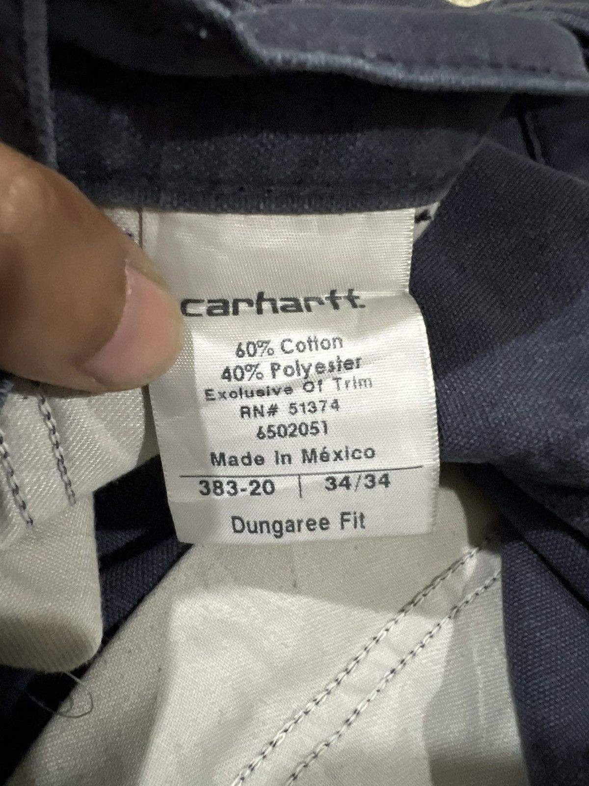 Carhartt × Vintage Y2K Carhartt Duck Canvas Painter Double Knee Distress Jeans Size US 34 / EU 50 - 12 Thumbnail