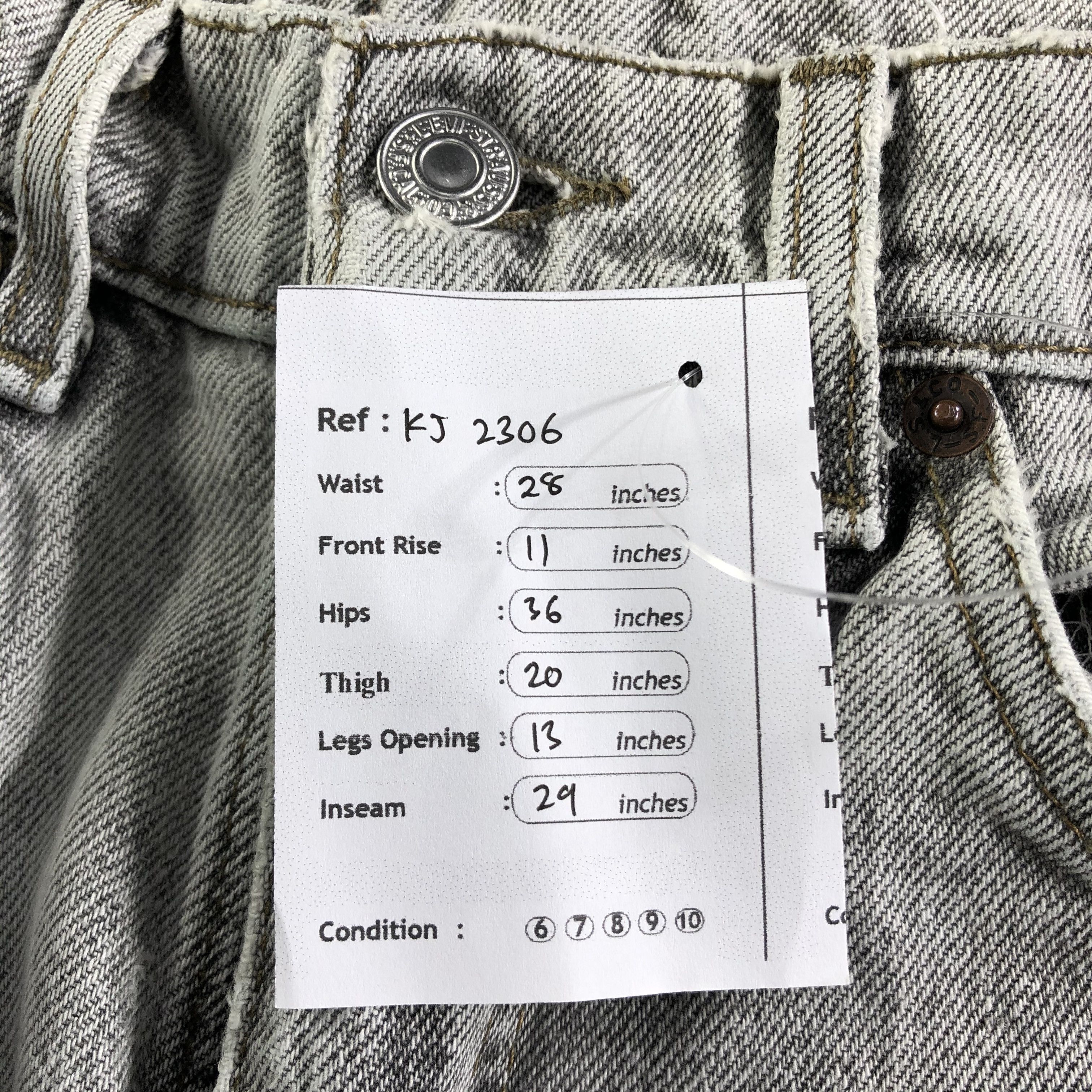 Levi's Vintage Distress Levis 505 Jeans Faded Gray KJ2306 Size US 28 / EU 44 - 12 Thumbnail