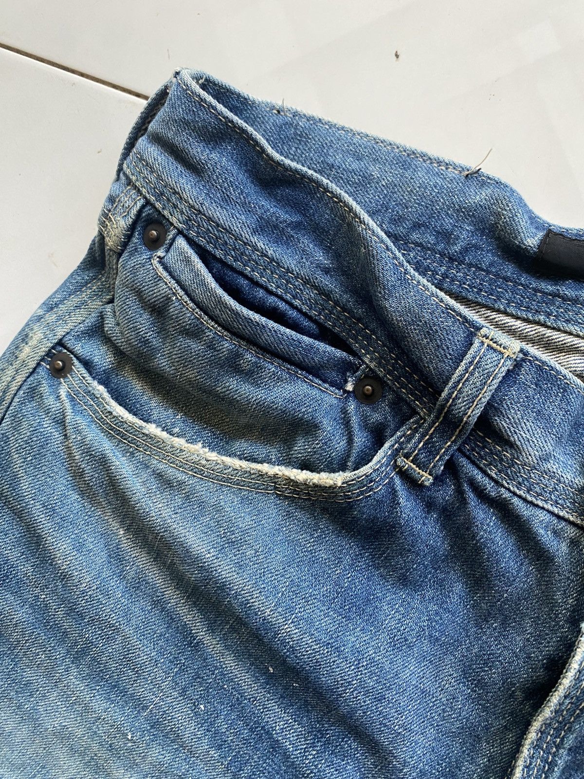 Schlussel Vintage Paint Splater Distressed Jeans Size US 30 / EU 46 - 10 Thumbnail