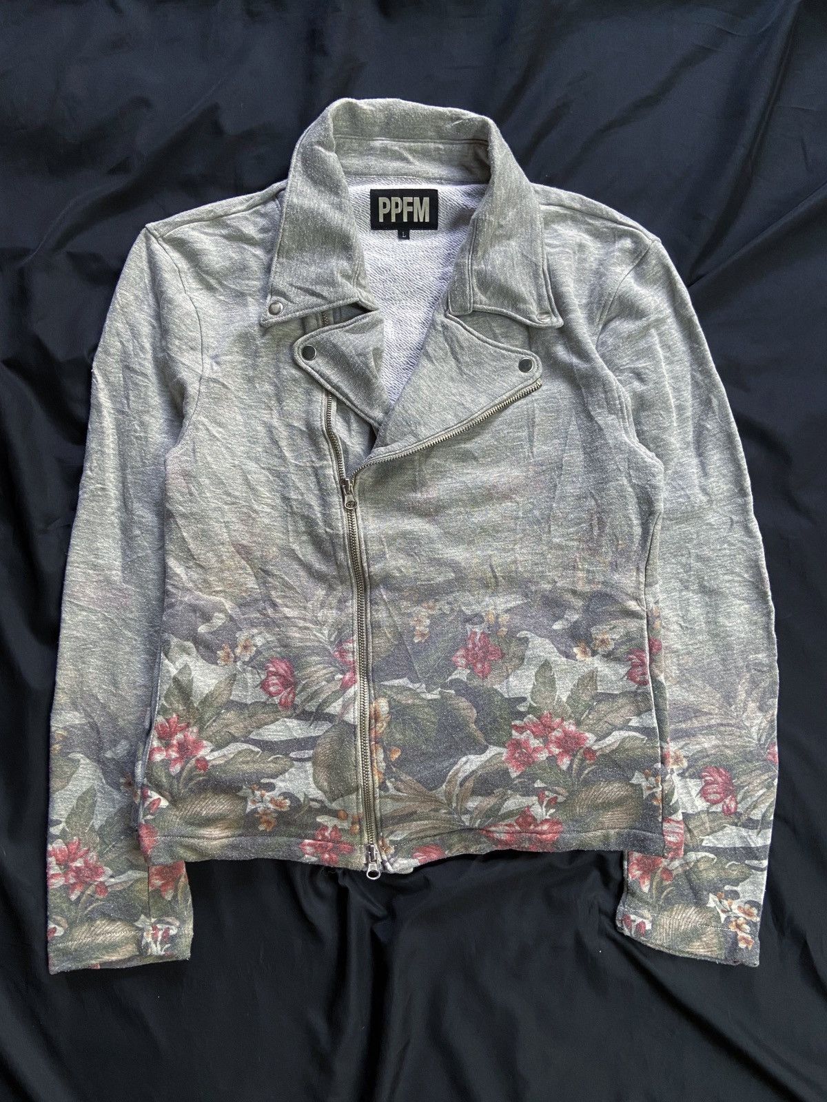 PPFM PPFM FLOWERS ASYMMETRICAL ZIP JACKET Size US M / EU 48-50 / 2 - 1 Thumbnail