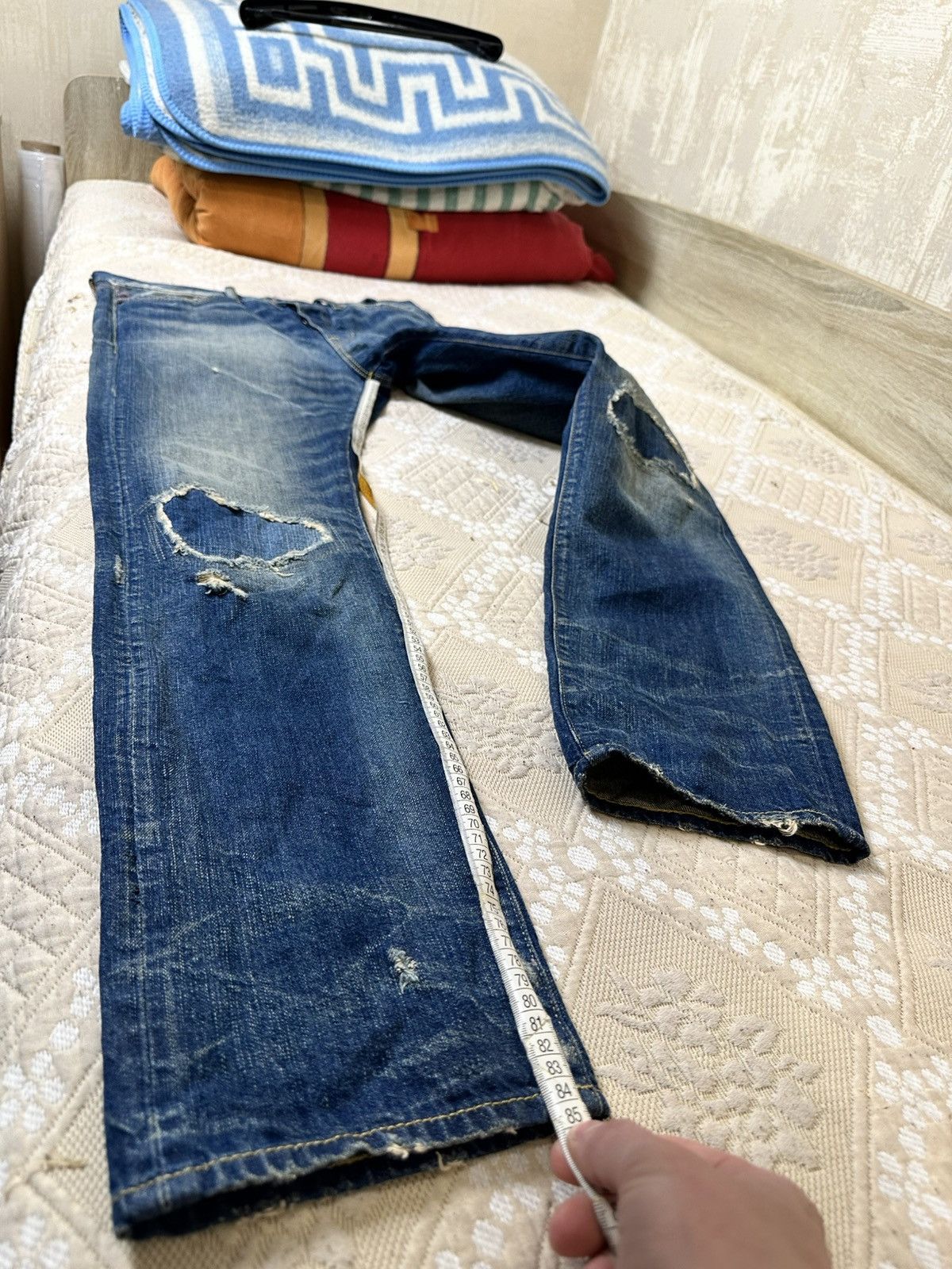 Denim & Supply Ralph Lauren 🔥 FW14 Denim Supply Ralph Lauren Distressed Denim Jeans Pant Size US 33 - 15 Thumbnail