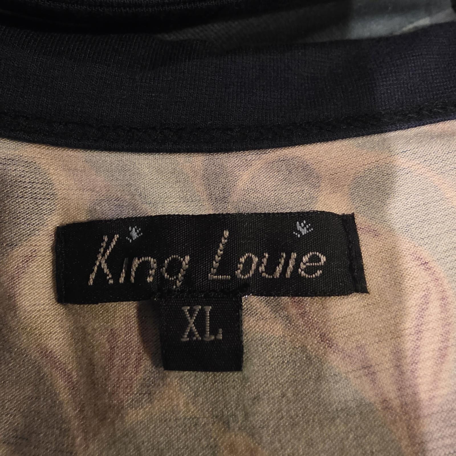 Unknown London King Louie Sleeveless Wrap-Front Dress – Retro Fan Print Size XL / US 12-14 / IT 48-50 - 7 Thumbnail
