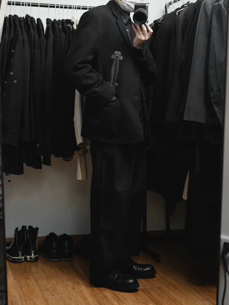 Yohji Yamamoto Yohji Yamamoto Yohji Yamamoto 88aw Leather Flower Suit Size US S / EU 44-46 / 1 - 6 Thumbnail