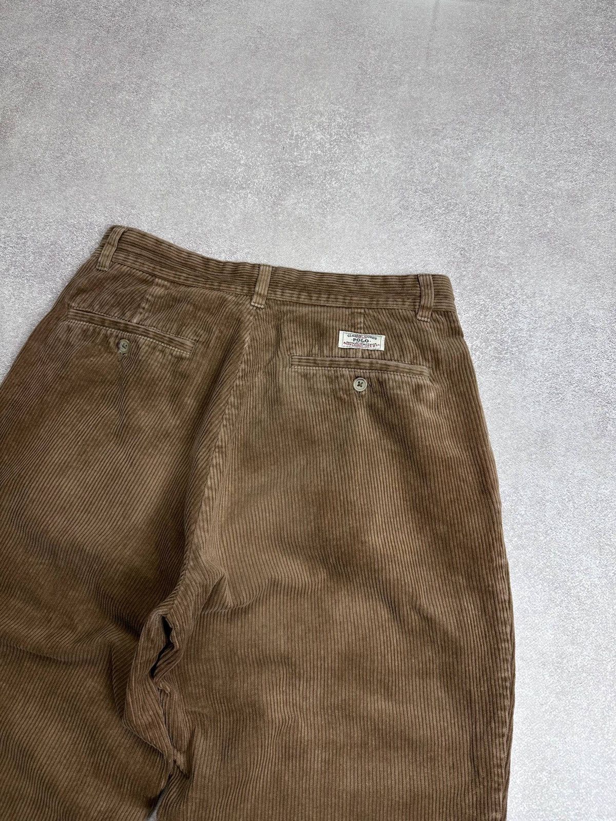 Polo Ralph Lauren Vintage 90s Polo Ralph Lauren Corduroy Baggy Chino Pants 31 Size US 31 - 3 Thumbnail