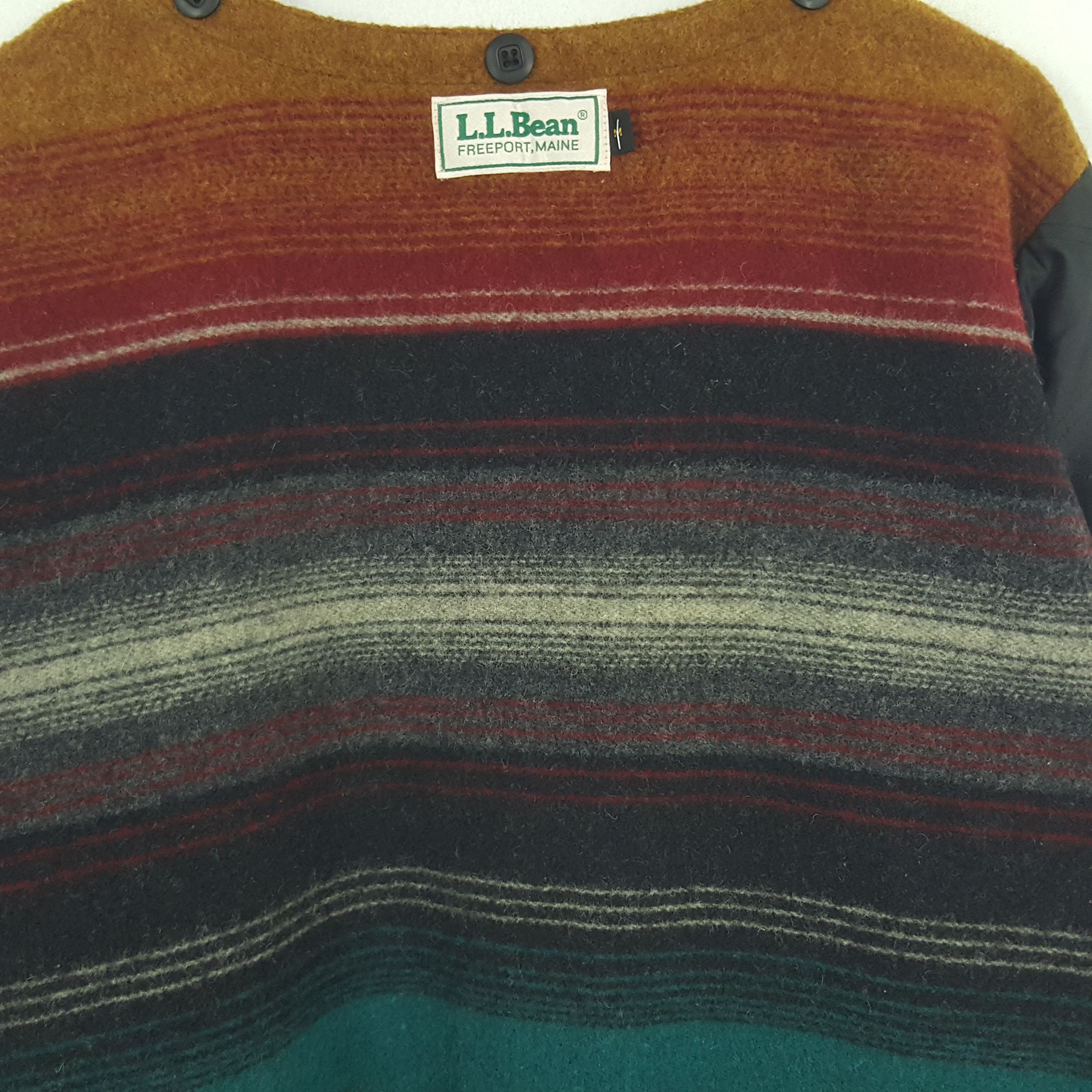 L.L. Bean × Vintage Vintage L.L. Bean Wool Striped Lining Jacket Size US M / EU 48-50 / 2 - 4 Thumbnail