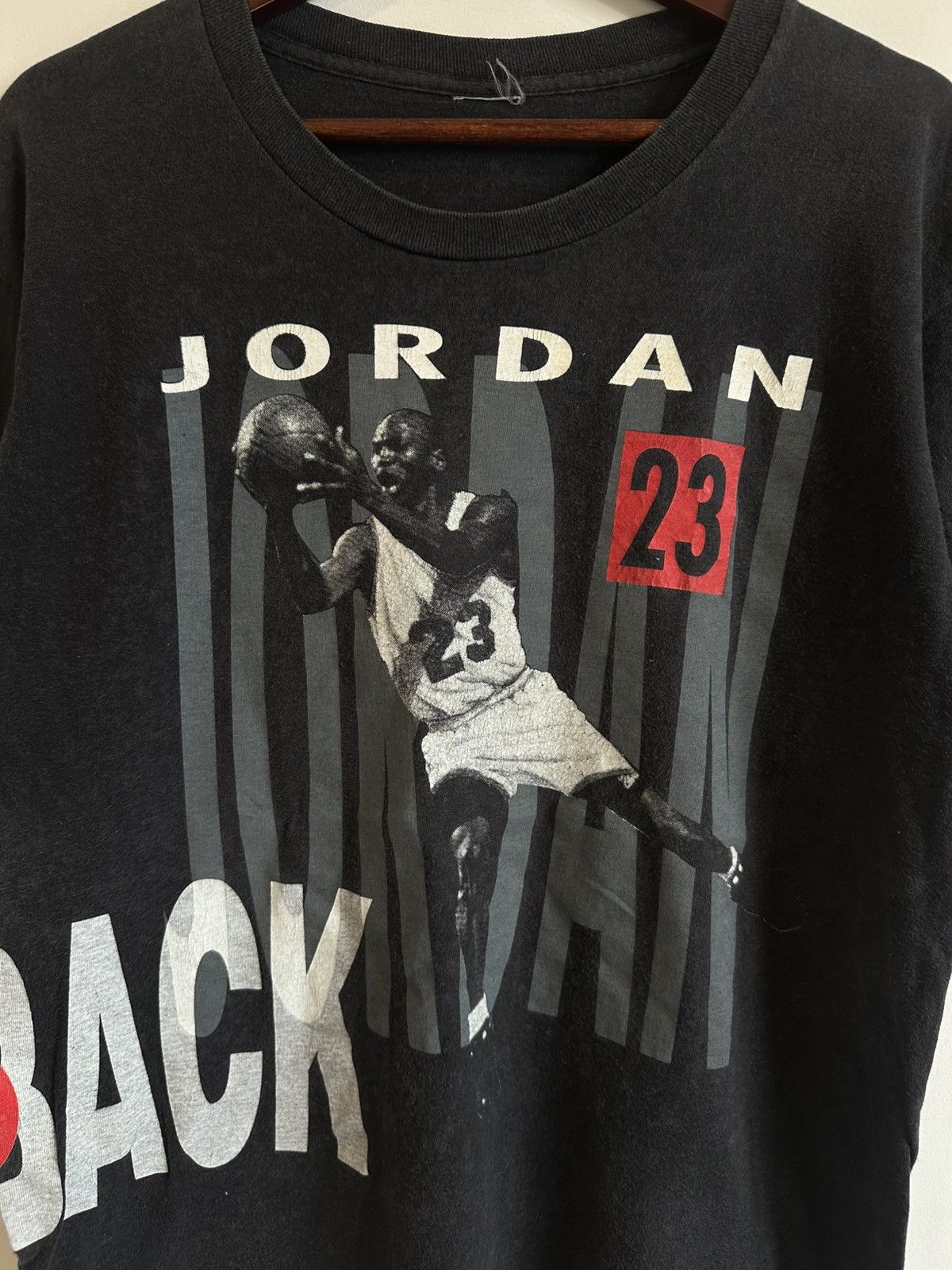 Jordan Brand × Nike × Vintage Vintage 90s Jordan x Pippen Nike Tee Size US L / EU 52-54 / 3 - 2 Thumbnail