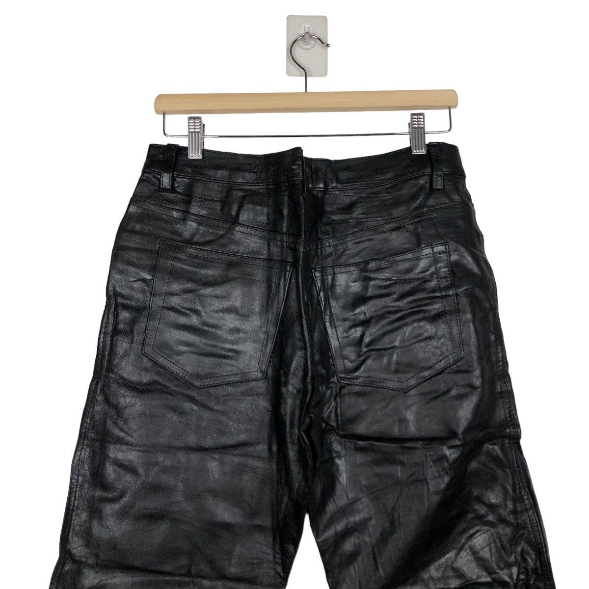 Genuine Leather 🔥90’s Vintage Genuine Leather Pants Japan Issey Miyake Size US 30 / EU 46 - 8 Thumbnail