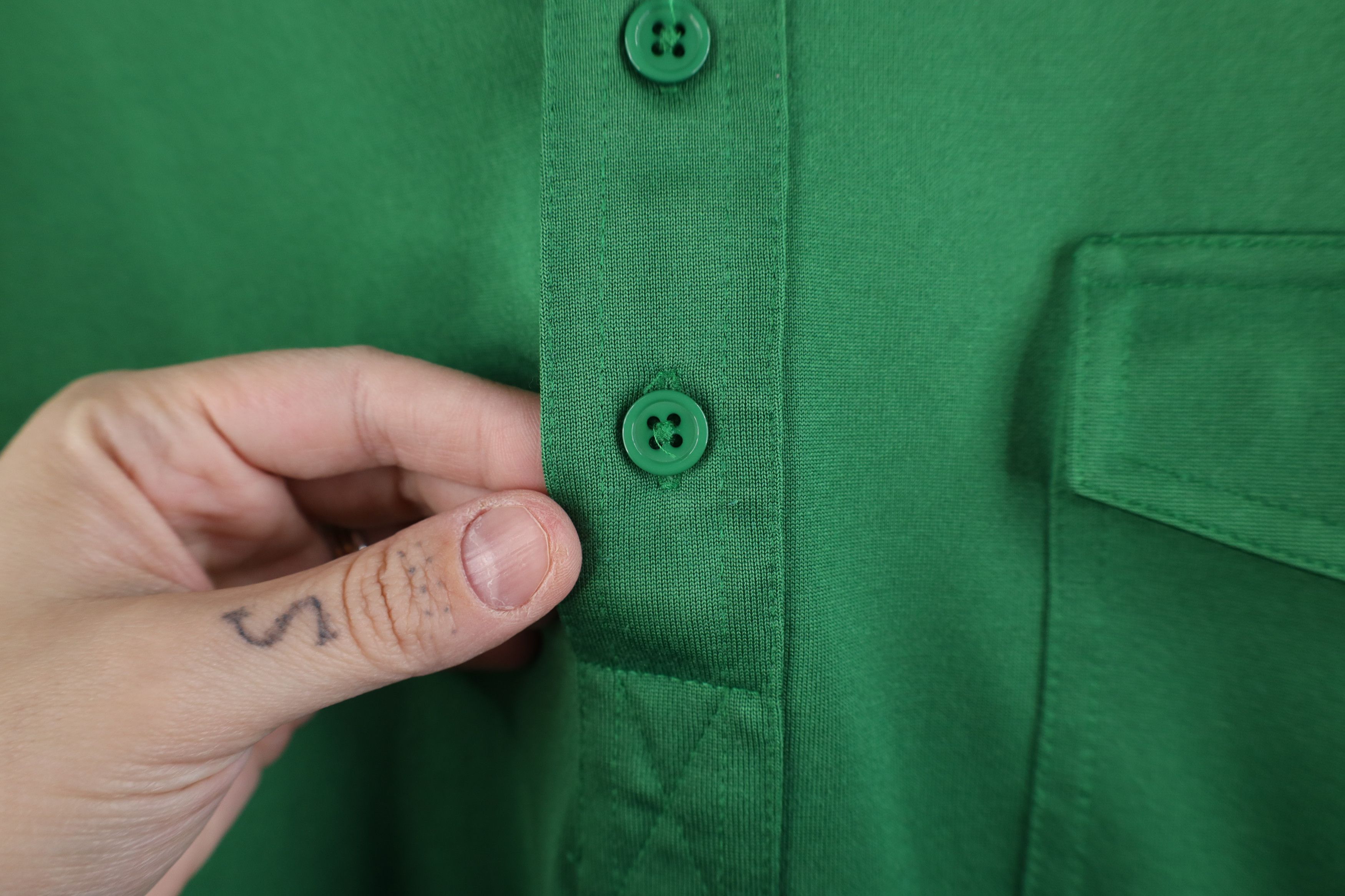 Vintage Vintage 70s Streetwear Collared Polo Shirt Masters Green Size US XL / EU 56 / 4 - 4 Thumbnail