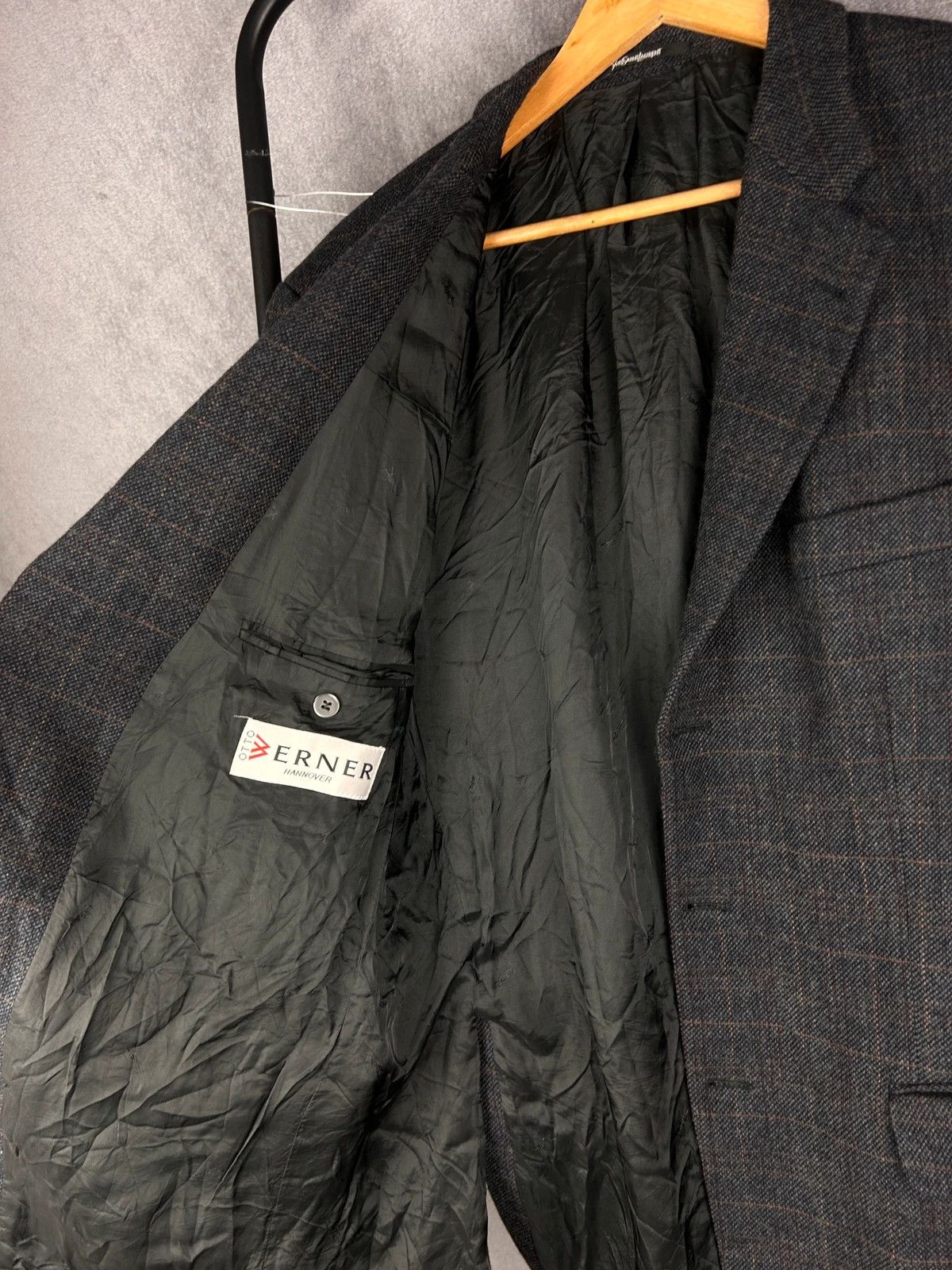 Designer × Yves Saint Laurent Yves Saint Laurent Woolen blazer dark grey high end YSL Size 52L - 6 Thumbnail