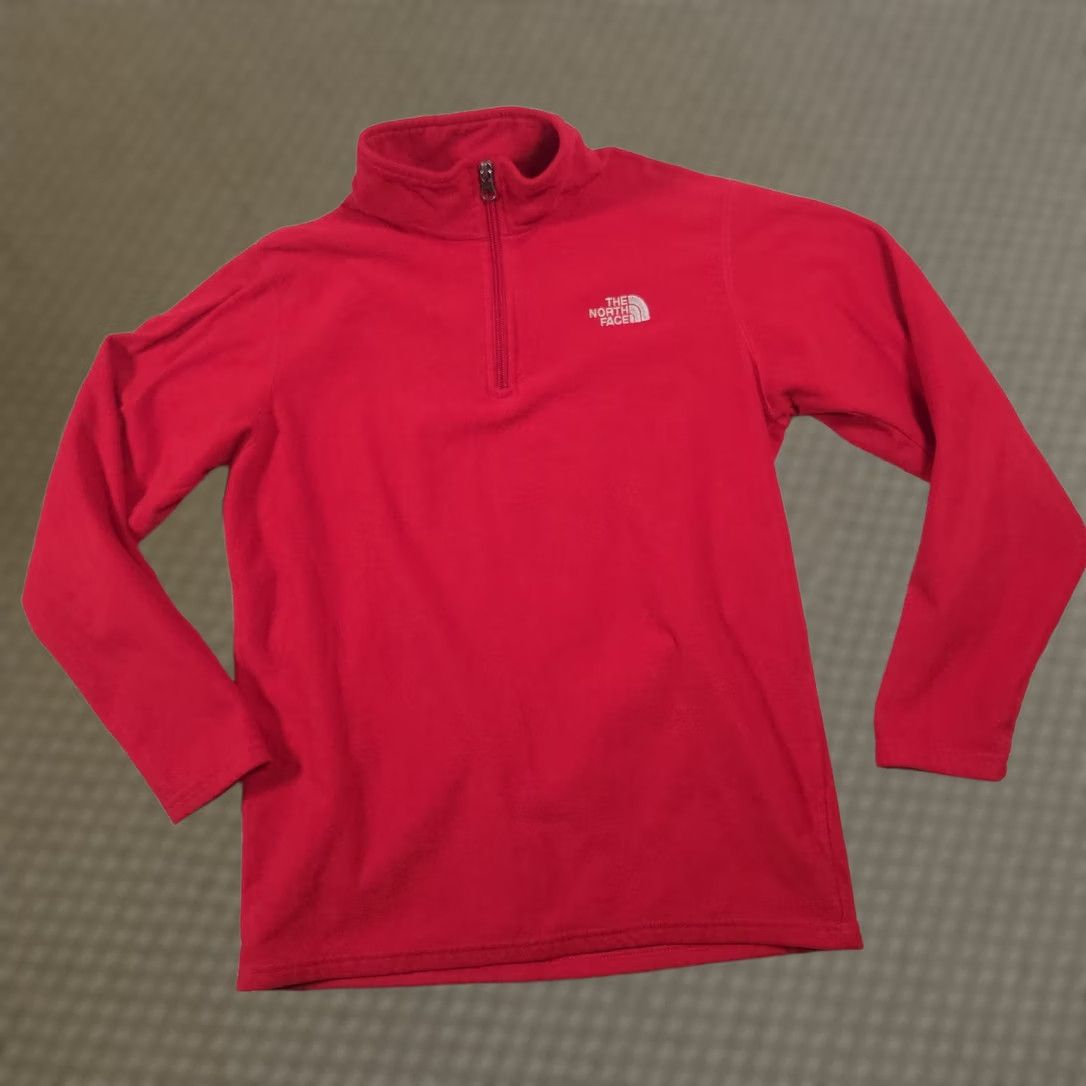 The North Face The North Face Pullover Womens XS Red Fleece 1/4 Zip Mock Neck Long Sleeve Size XL / US 12-14 / IT 48-50 - 1 Thumbnail