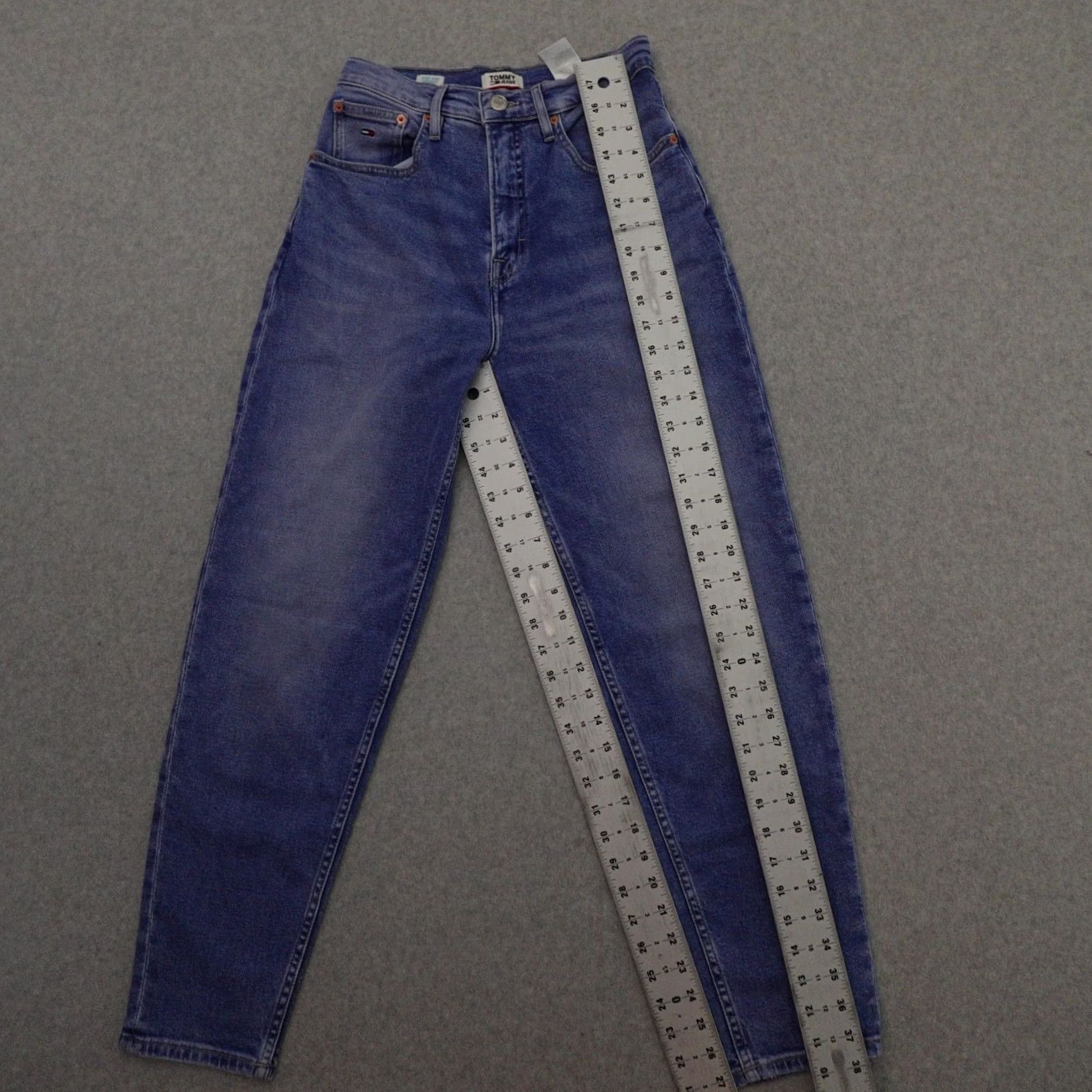 Tommy Hilfiger TOMMY HILFIGER Jeans Womens 25 (25X27) High Rise Tapered Blue Jeans Size 42" / US 20 - 4 Thumbnail