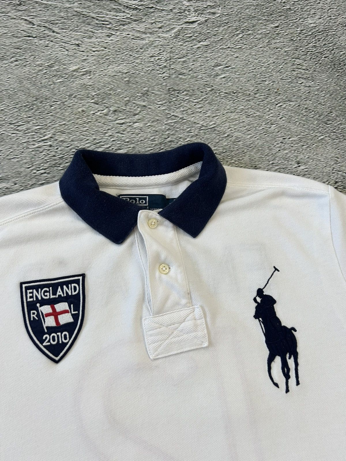 Ralph Lauren Chief Keef Polo Ralph Lauren England vintage white big pony Size US M / EU 48-50 / 2 - 2 Thumbnail