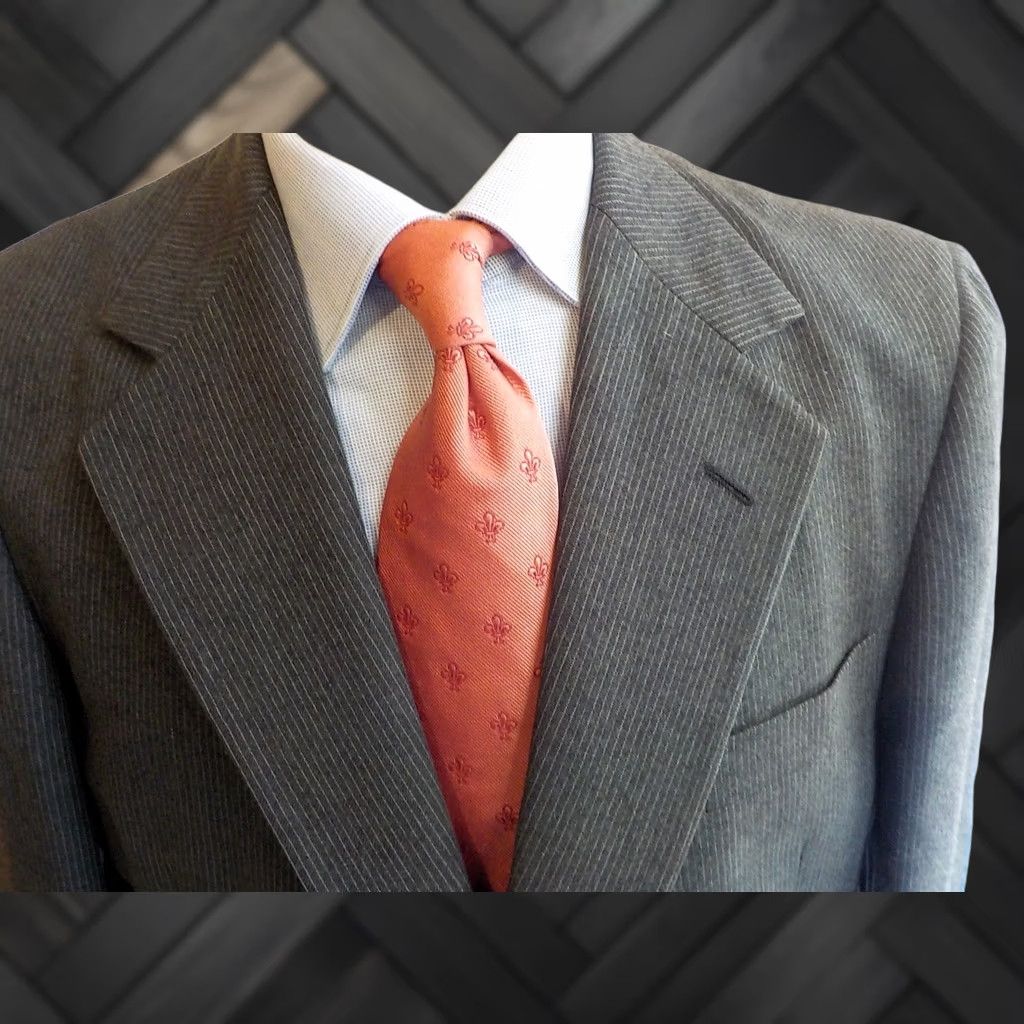 DAKS VINTAGE DAKS Suit 2 Button Pinstriped Gray Wool 42R Regular Pants 36x31 Mens Accessories Size 42R - 1 Thumbnail