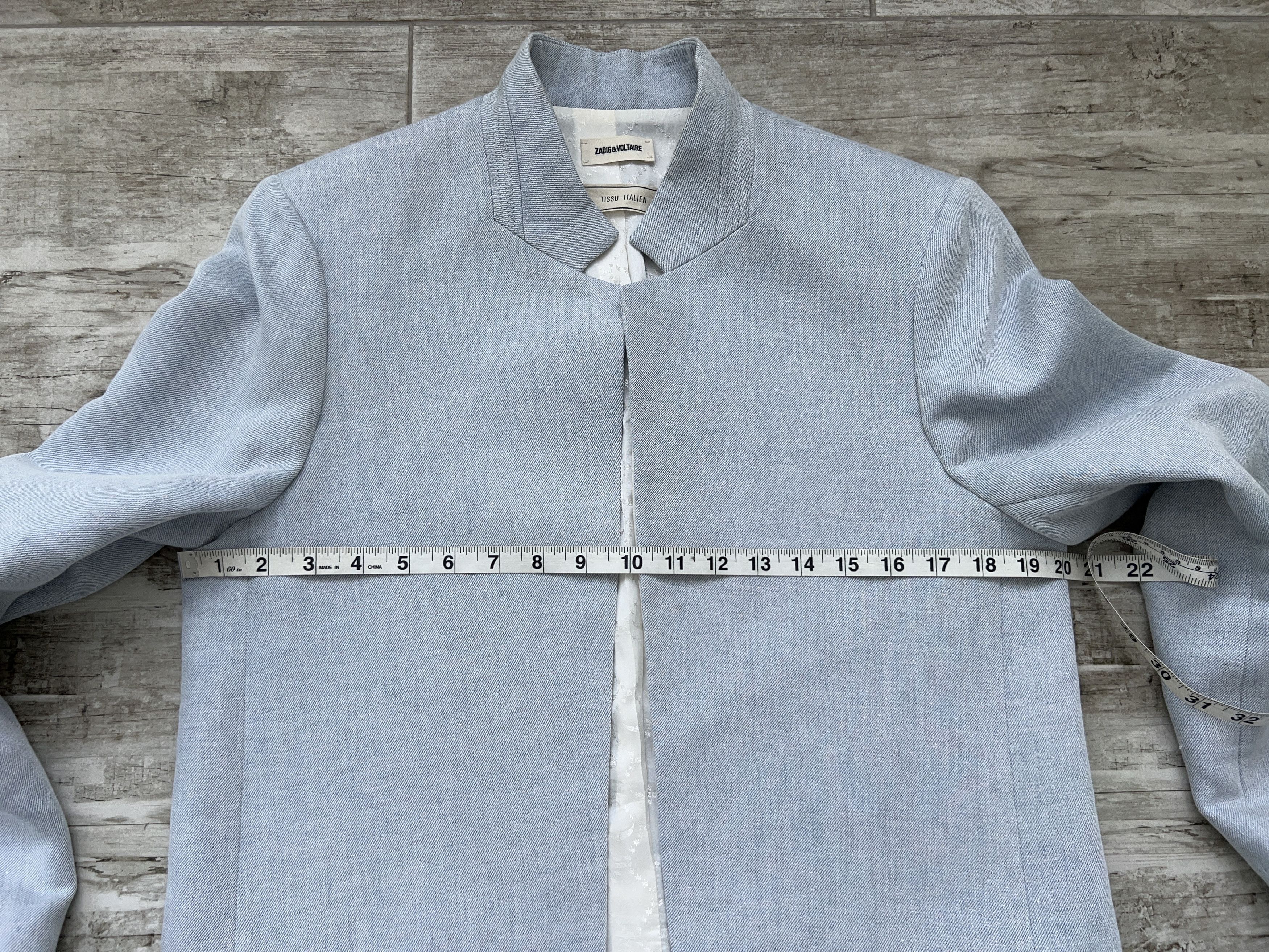 Designer × Zadig & Voltaire Zadig & Voltaire Volly Frange Linen Open Blazer Jacket Size M / US 6-8 / IT 42-44 - 9 Thumbnail