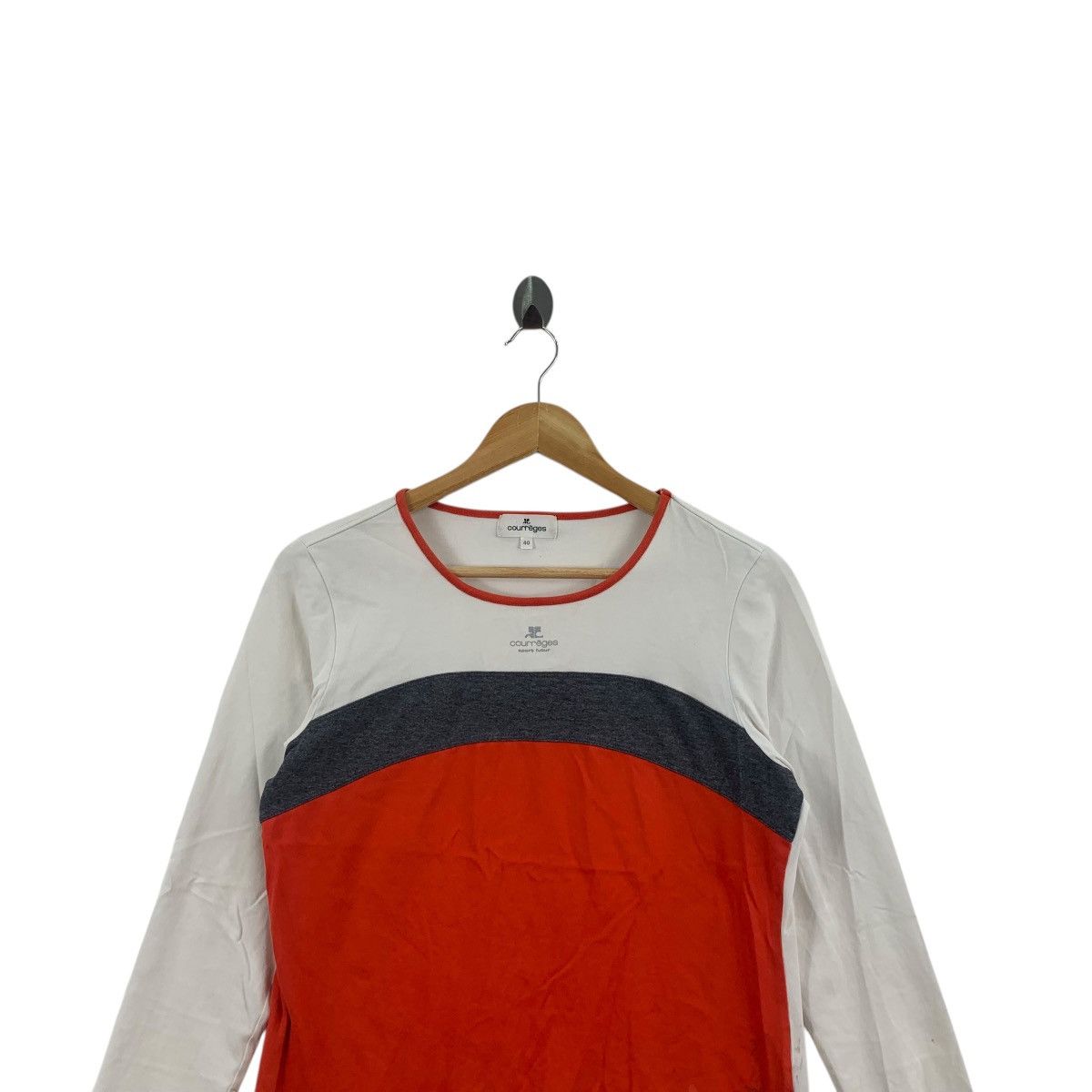 Courreges Vintage COURREGES SPORT FUTUR Collection Tee Shirt Top Size S / US 4 / IT 40 - 2 Thumbnail