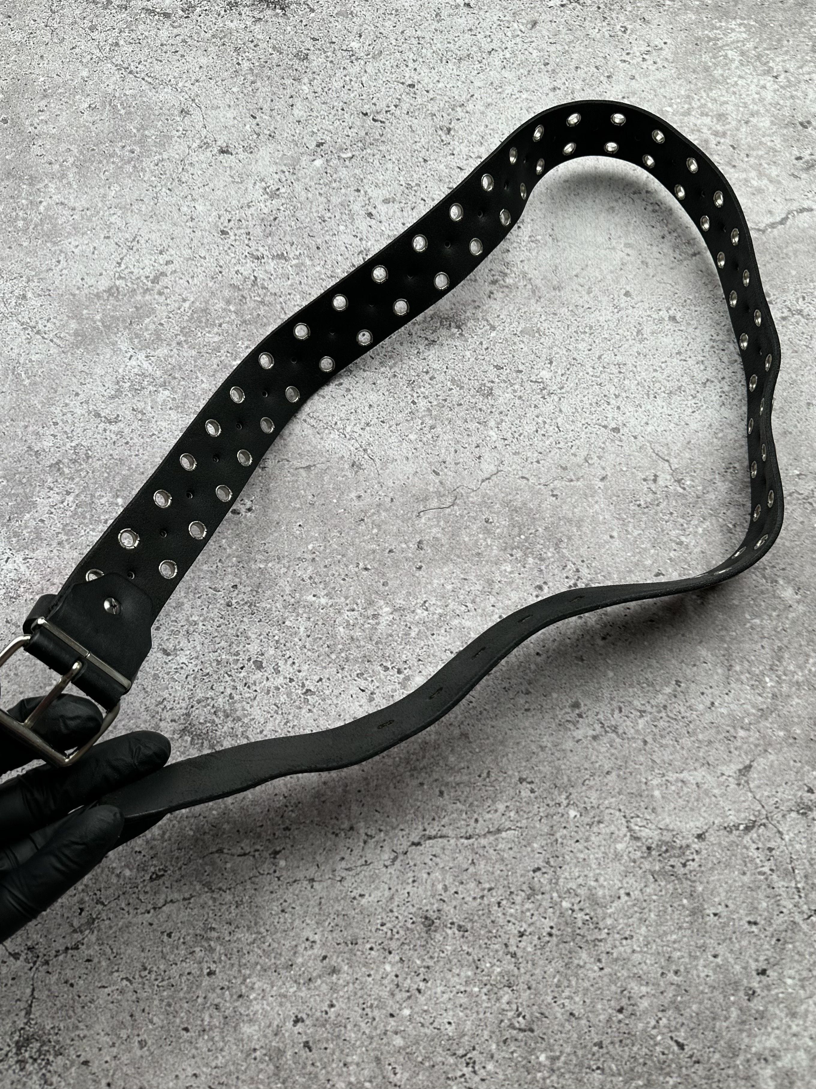 Hysteric Glamour Vintage Metal Rings Leather Belt C423(V455)(E8) Size ONE SIZE - 4 Thumbnail