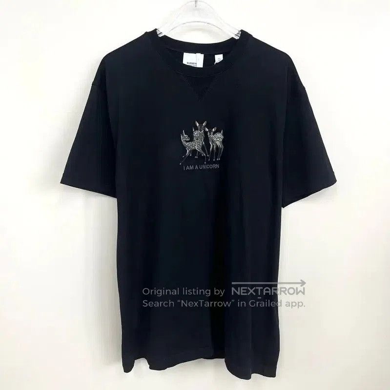 Other Burberry Women's Black T-Shirt with Unicorn Design. Size XS / US 0-2 / IT 36-38 - 1 Thumbnail