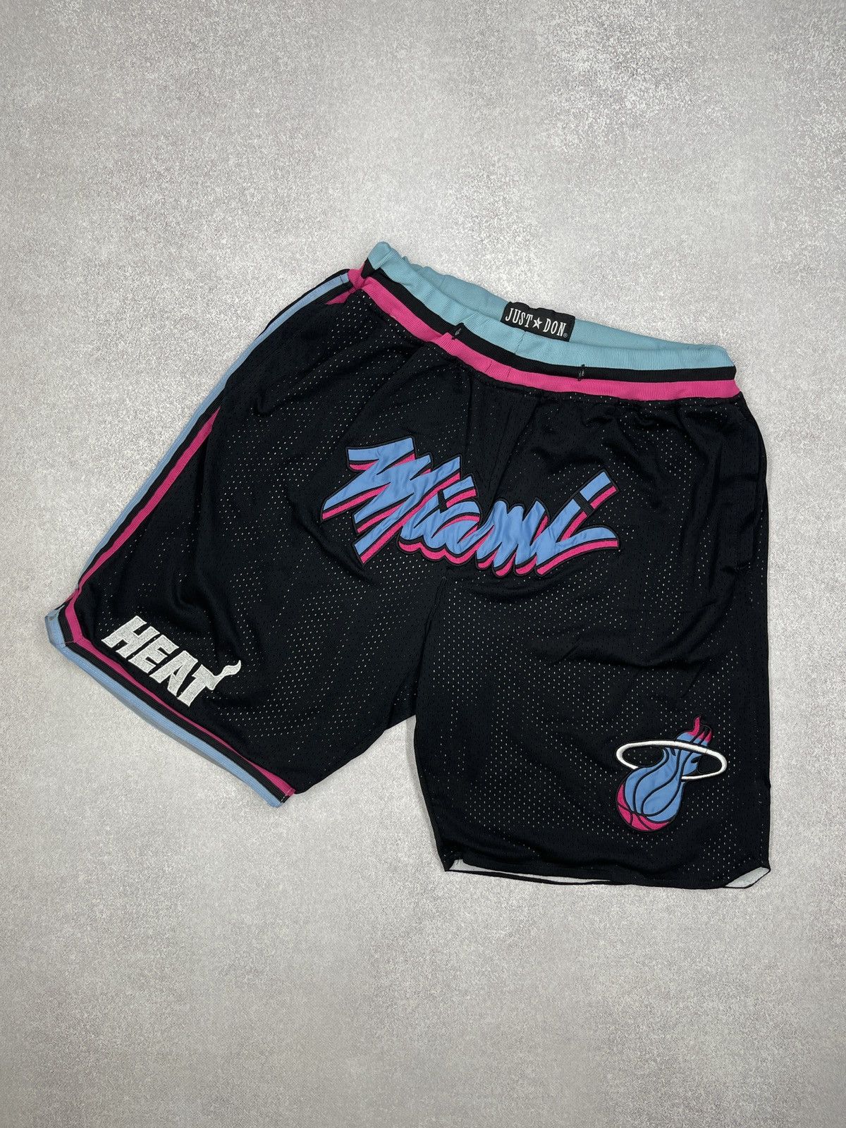 Just Don Miami Heat Shorts Black USA NBA Size XL