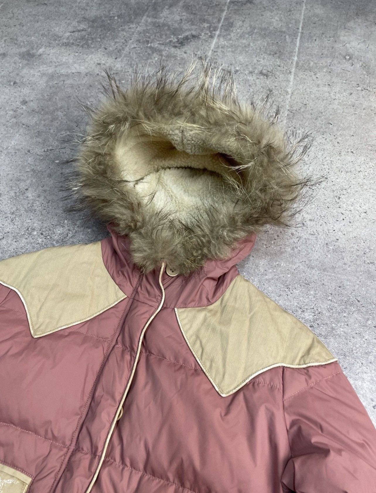 Le Grande Bleu (L.G.B.) Vintage Y2K Parasuco Cult Faux Fur Trim Girly Puffer Jacket Size S / US 4 / IT 40 - 4 Thumbnail