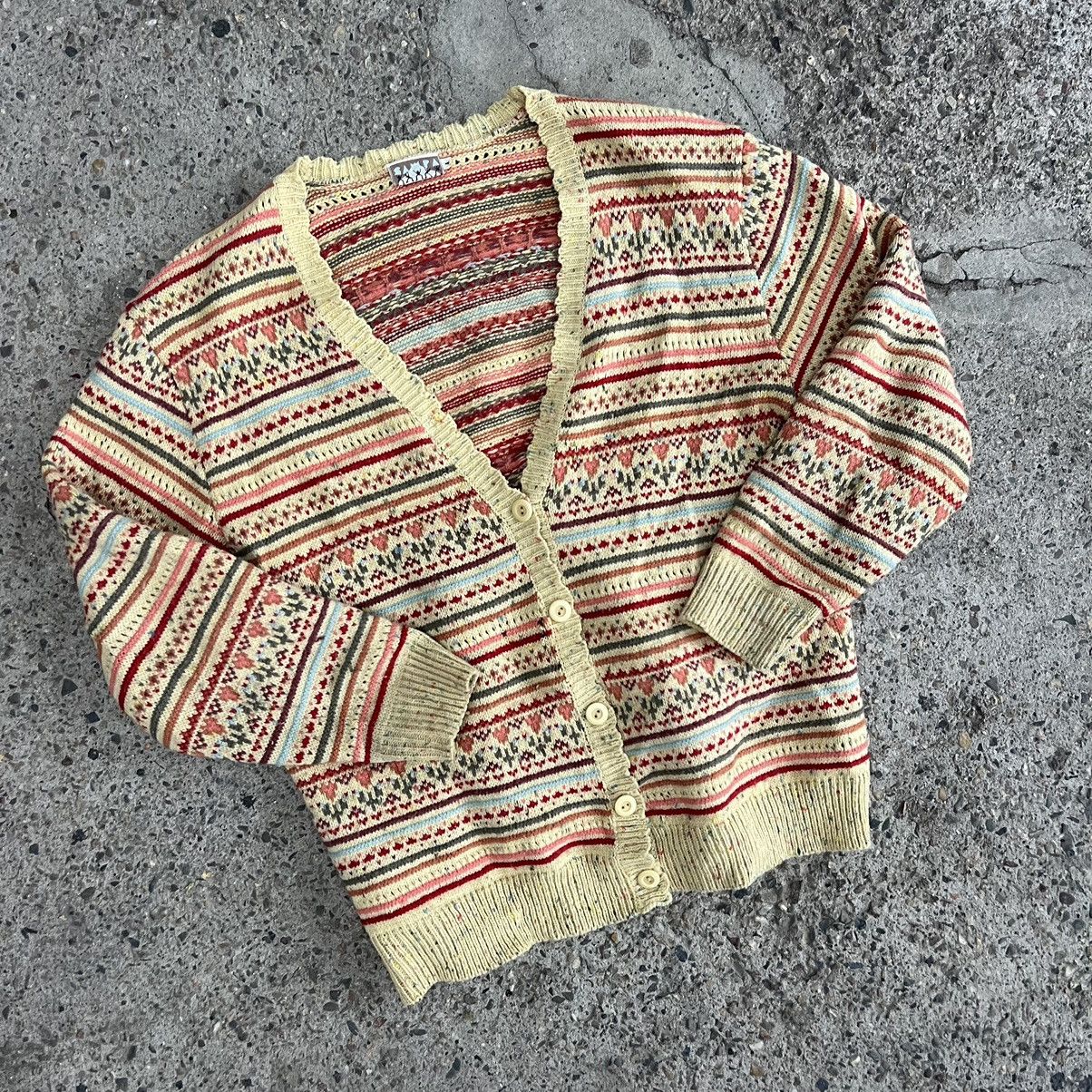 Other Vintage Folk Knitted Cardigan Size S/M Size M / US 6-8 / IT 42-44 - 3 Thumbnail