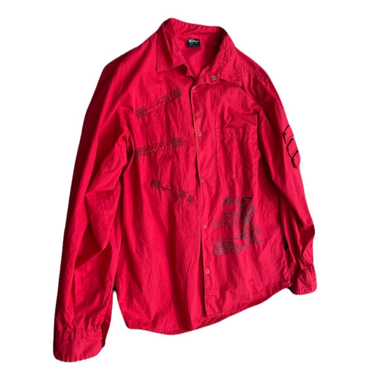 If Six Was Nine 2000s Japanese archive Vkei Punk Poem Gimmic Shirts Y2K Size US L / EU 52-54 / 3 - 3 Thumbnail