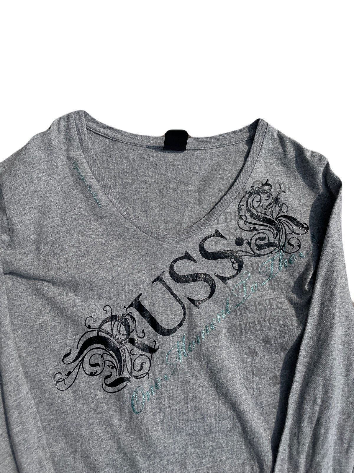 If Six Was Nine 2000s Japanese archive Giltter Poem V-neck Long Sleeve Tee Size US S / EU 44-46 / 1 - 5 Thumbnail