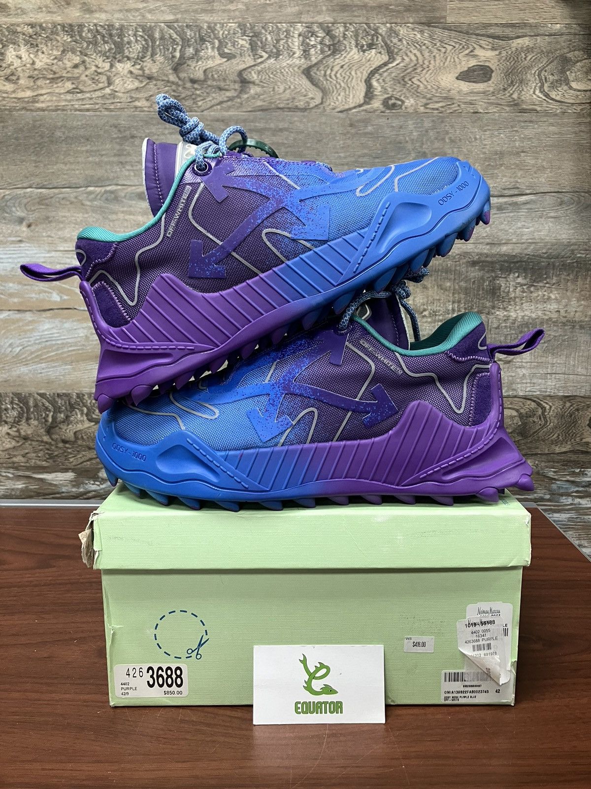 Off-White Off-White ODSY-1000 Purple Blue Spray Paint Size 42 | Grailed