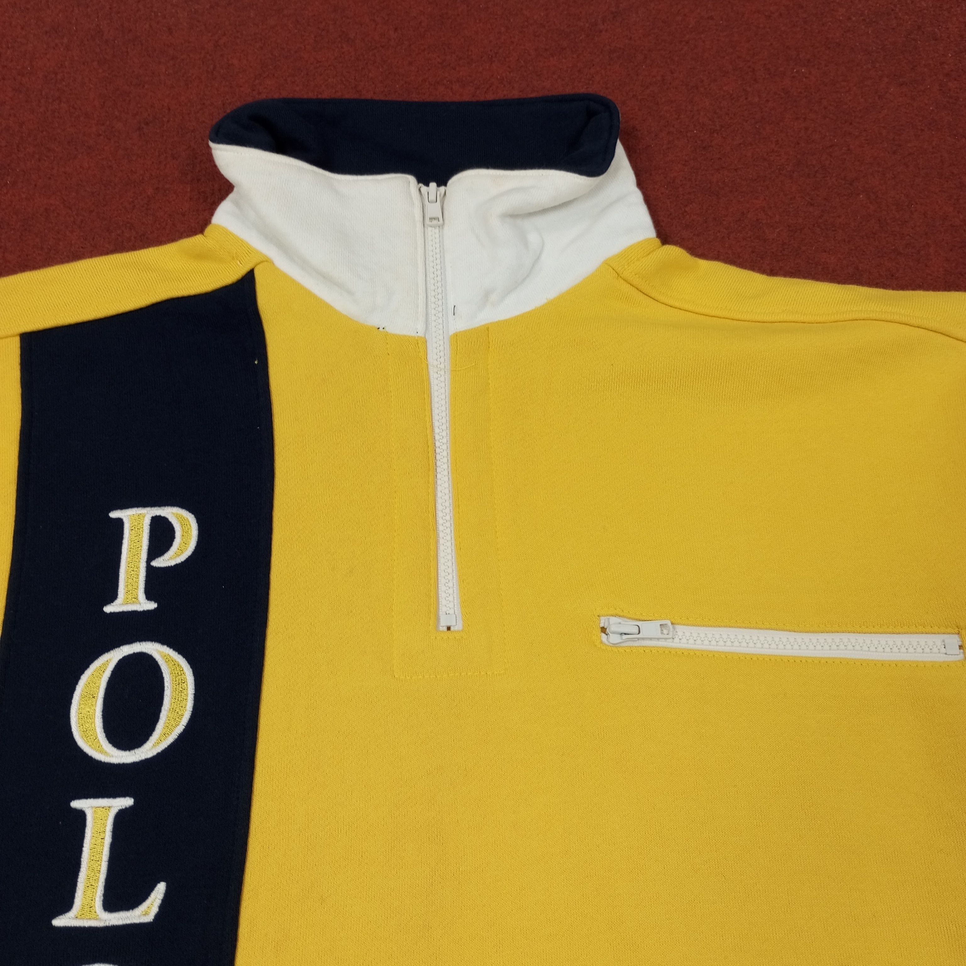 Vintage Polo Club Half Zipper Sweatshirt c241n8 Size US M / EU 48-50 / 2 - 2 Thumbnail