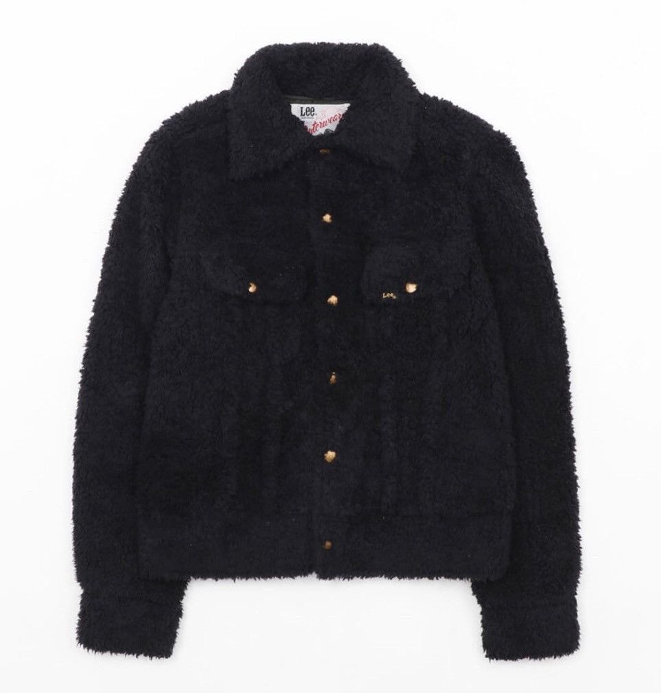 image of Lee Jpn Sanforized Outerwear Sherpa Jacket in Black, Women's (Size Medium)