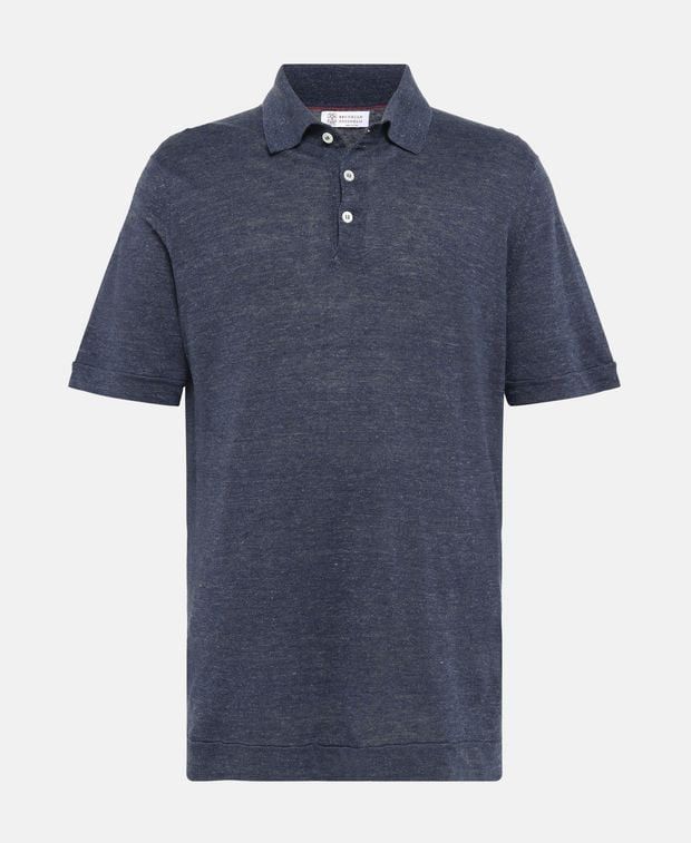 Brunello Cucinelli Linen-blend knitted polo shirt Size US M / EU 48-50 / 2 - 1 Thumbnail