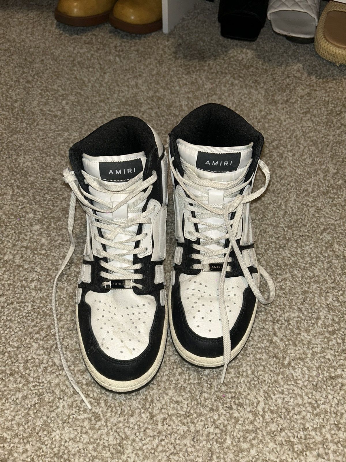 Amiri AMIRI Black and White Womens Skel High-Top Sneakers Size US 8.5 / IT 38.5 - 7 Thumbnail