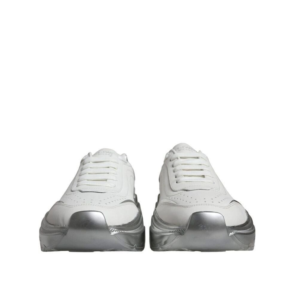 Dolce & Gabbana Dolce & Gabbana White Silver Daymaster Low Top Sneakers Shoe Size US 7.5 / EU 40-41 - 2 Thumbnail