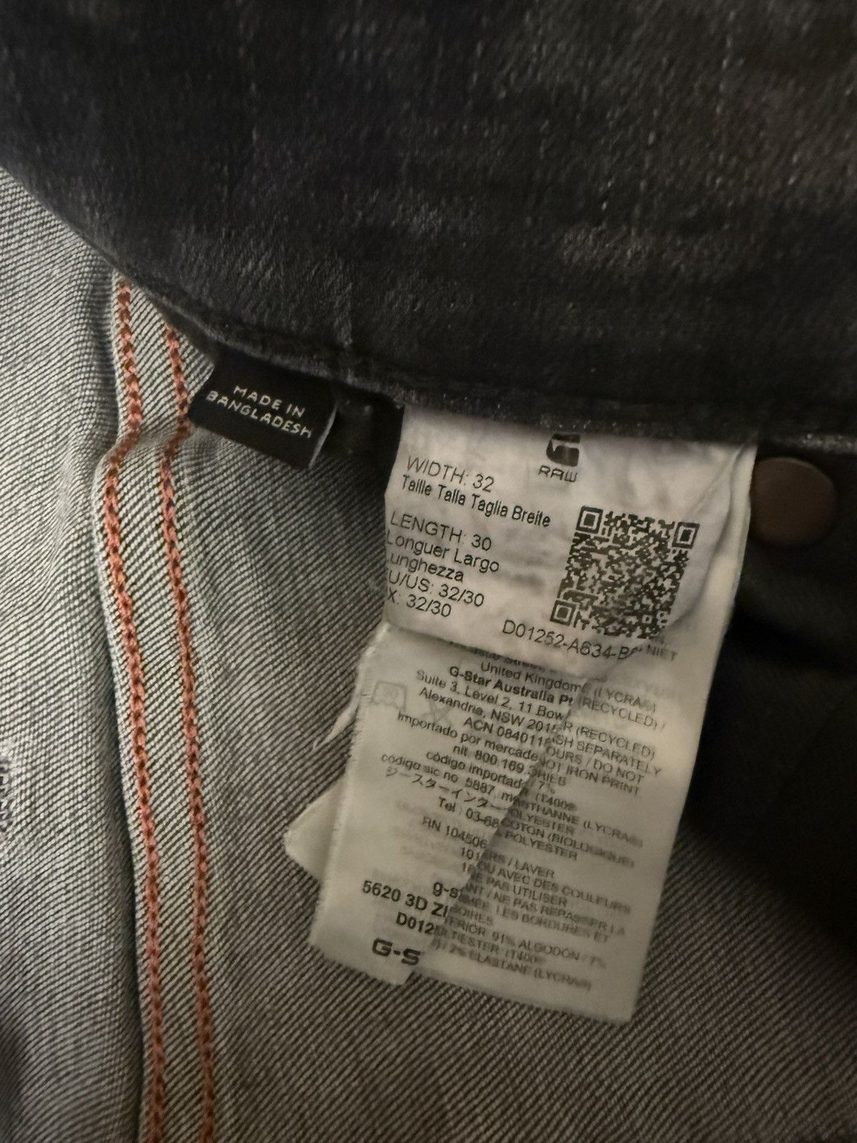 G-Star 5620 3D Zip Knee Jeans Size US 32 / EU 48 - 9 Thumbnail